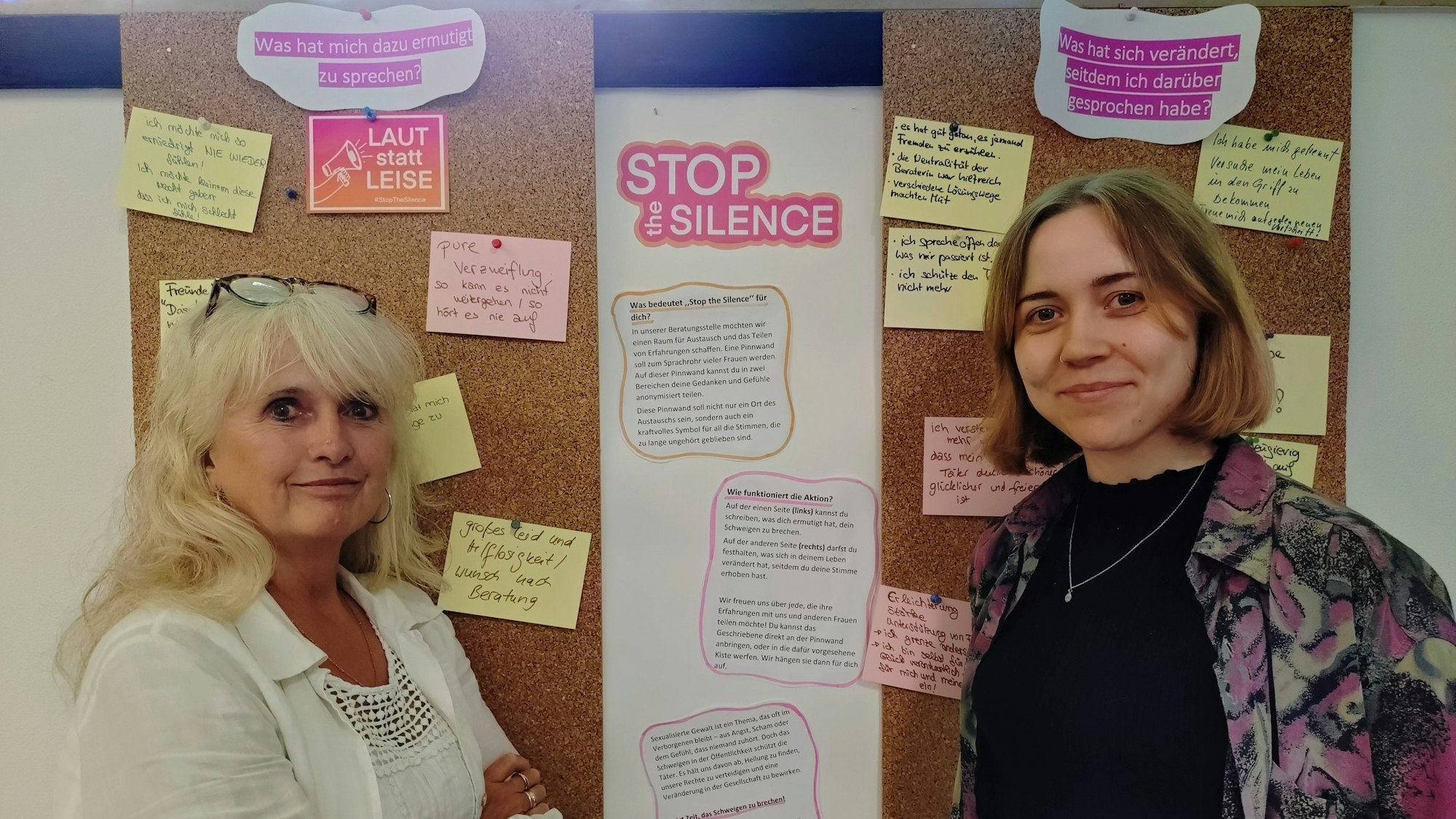 Christine Warning (l.) und Kim Halbach von der Frauenberatungsstelle Frauen-Zimmer