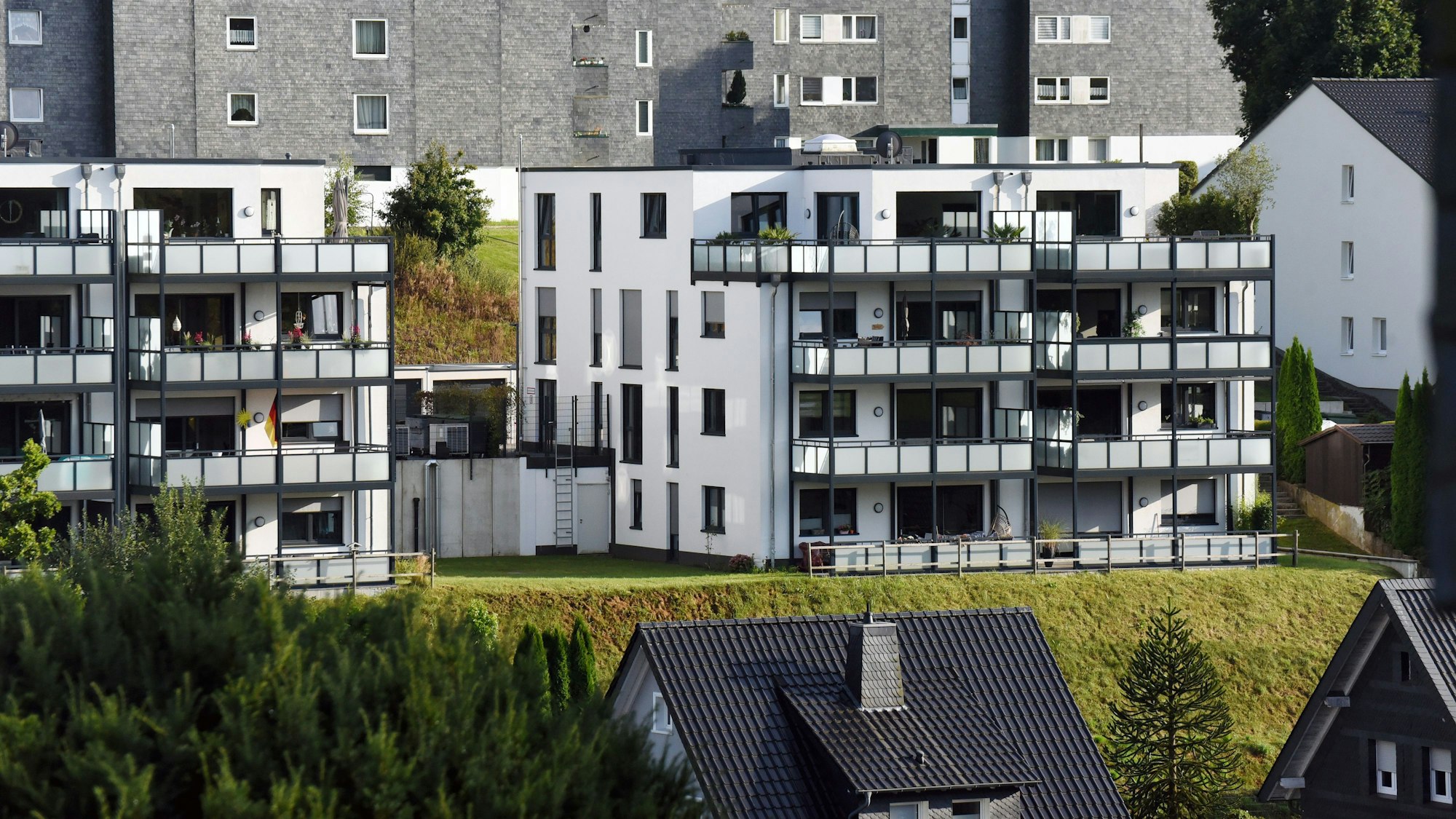 Die neuen Häuser an der Seilerstraße in Wipperfürth.