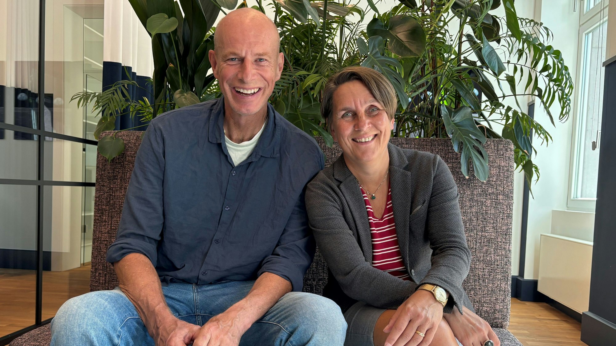 Enge Zusammenarbeit: Christina Marx (r.) und Jörn Stobbe vom Team FC.