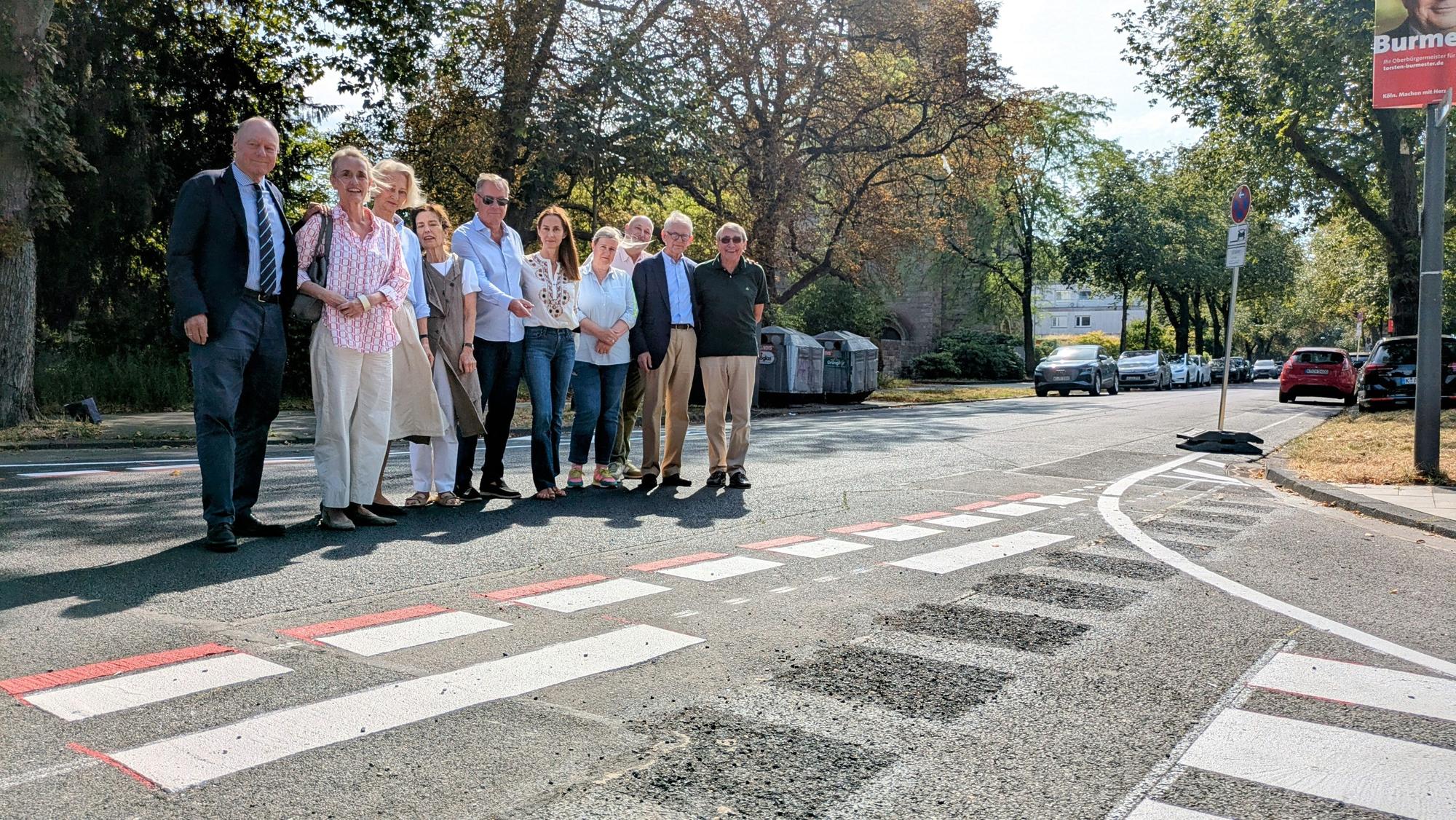 Anwohner in Marienburg protestierten im August gegen die Fahrradstraße auf der Goethestraße.