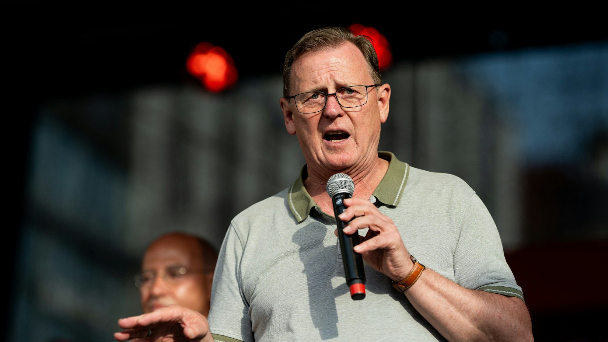 Bodo Ramelow bei einem Wahlkampfauftritt 2024 (Archivbild)