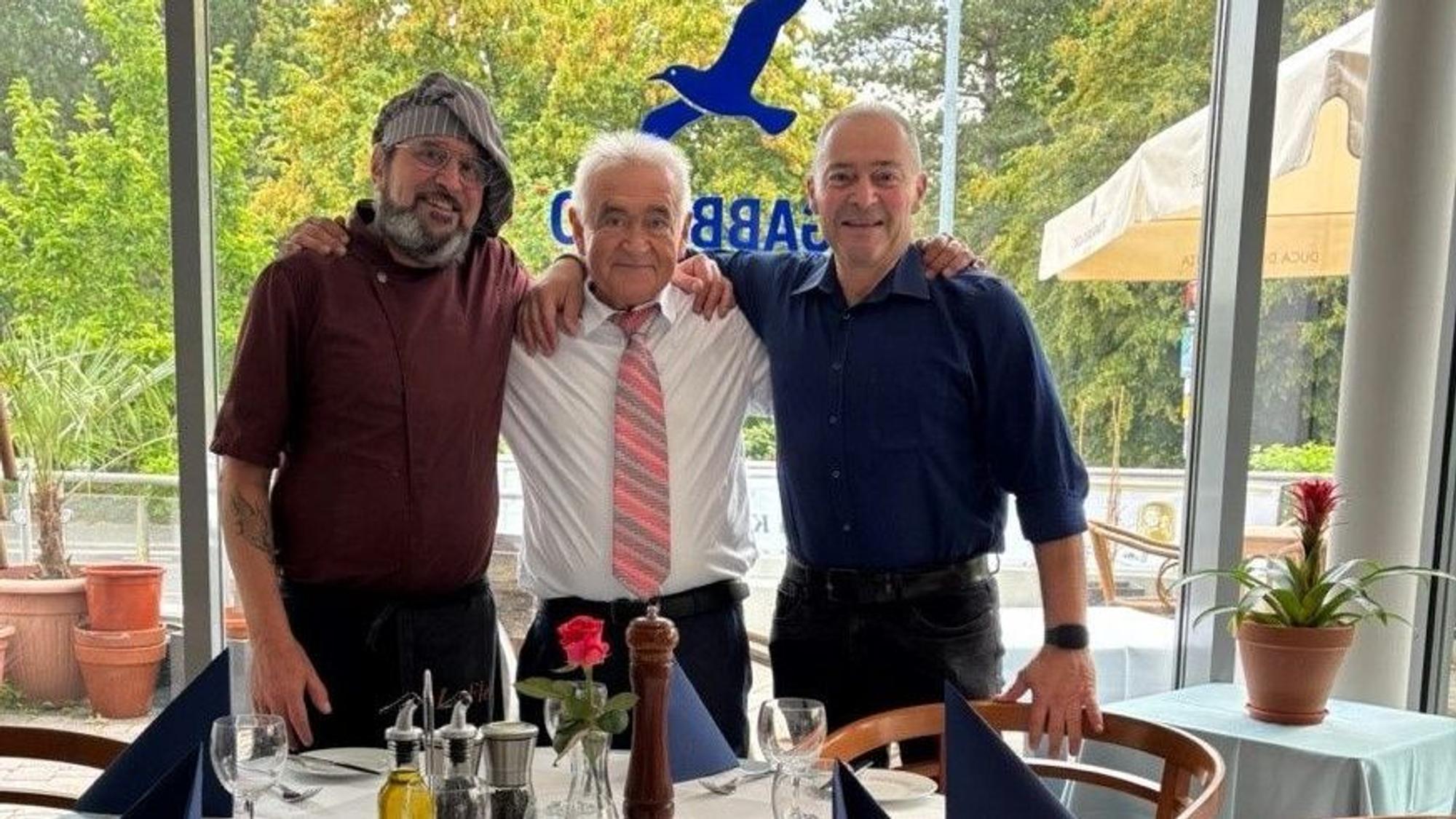 Das Kernteam des Il Gabbiano (v.l.): Chefkoch Davide Guido, Serviceleiter Andrea von Siegler und Muammer „Toni“ Türker.