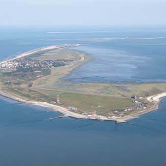 Die ostfriesische Insel Wangerooge. Wangerooge liegt in der Nordsee und gehört zu den Ostfriesischen Inseln.