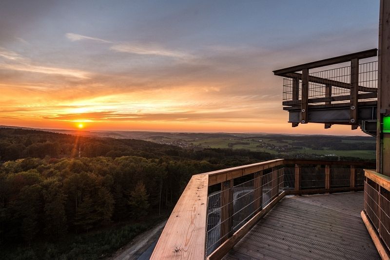 Sonnenuntergang in Panarbora Waldbröl.