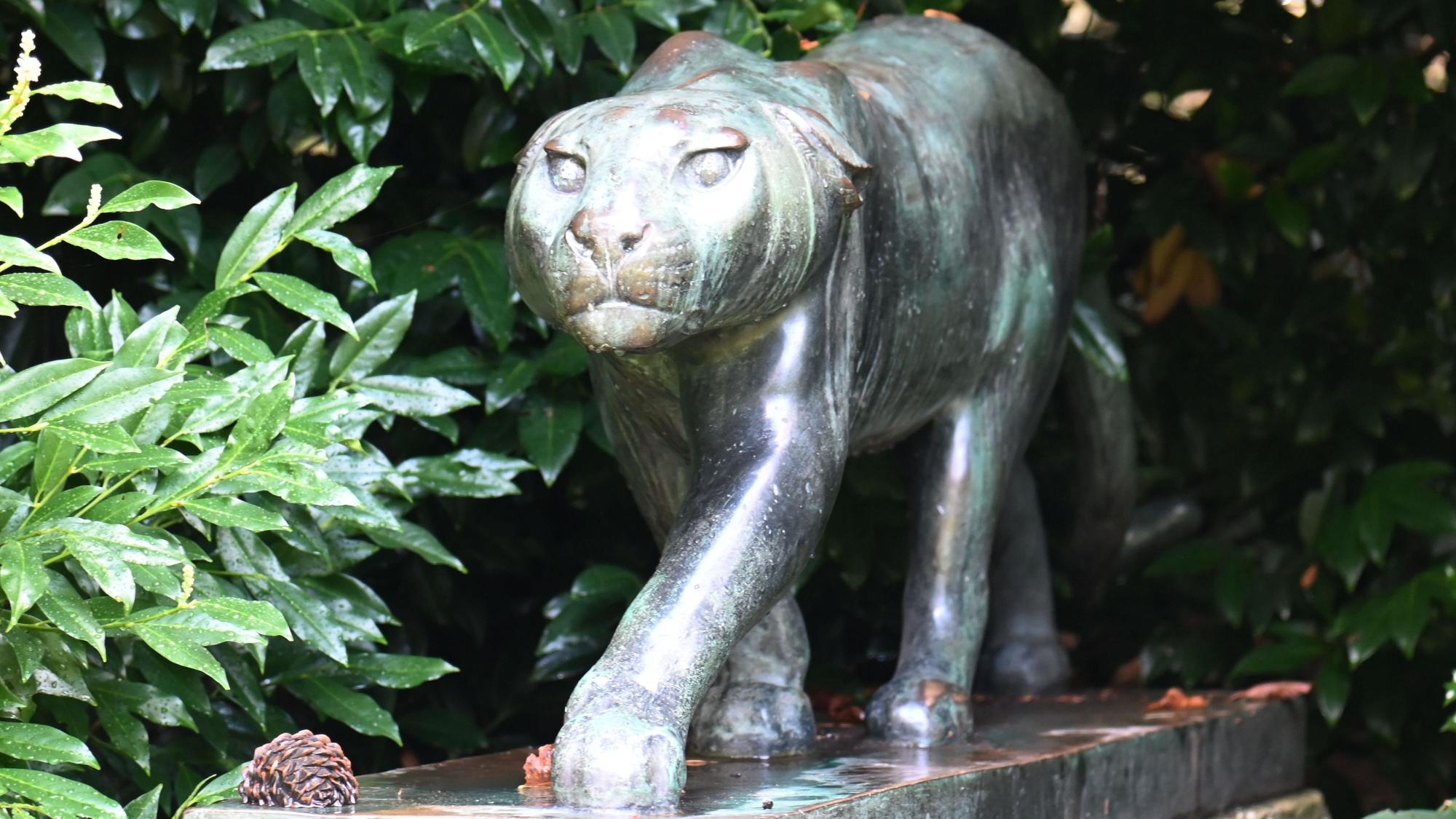 Die Bronzefigur „Panther“ von Fritz Behn wurde Anfang Juni aus dem Südpark in Marienburg gestohlen.