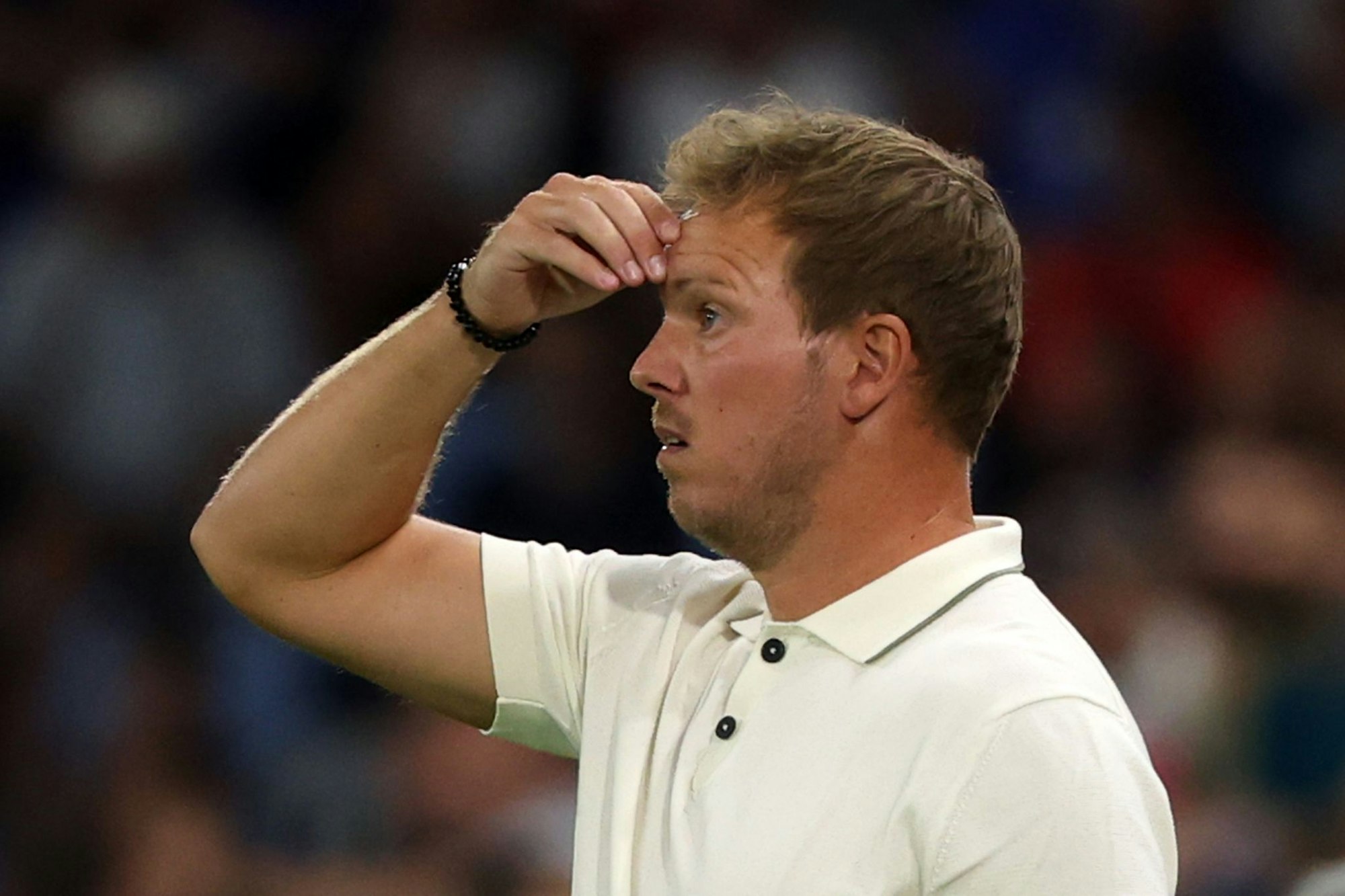Bundestrainer Julian Nagelsmann präsentiert sich fassungslos.