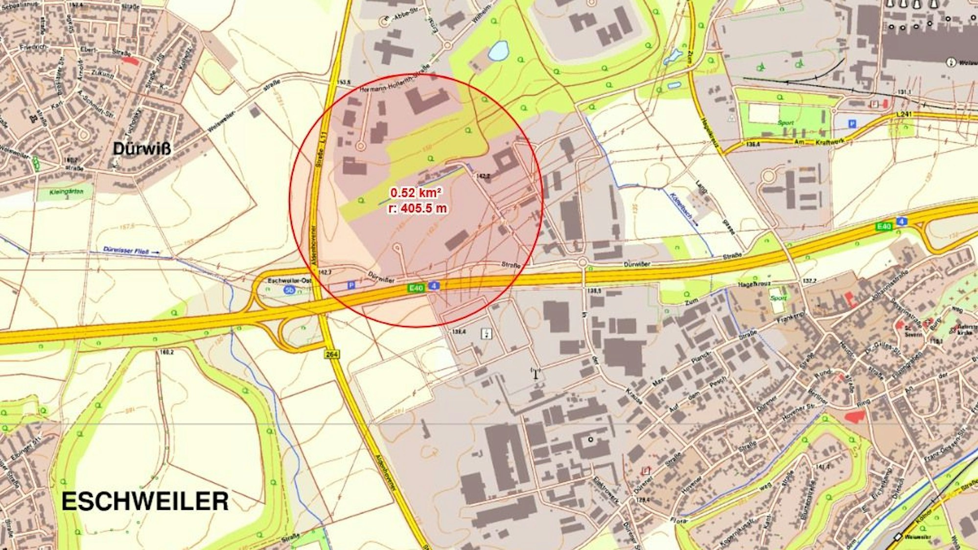 Die Autobahn 4 liegt im Evakuierungsradius von 400 Metern. Auch der Luftraum war betroffen.