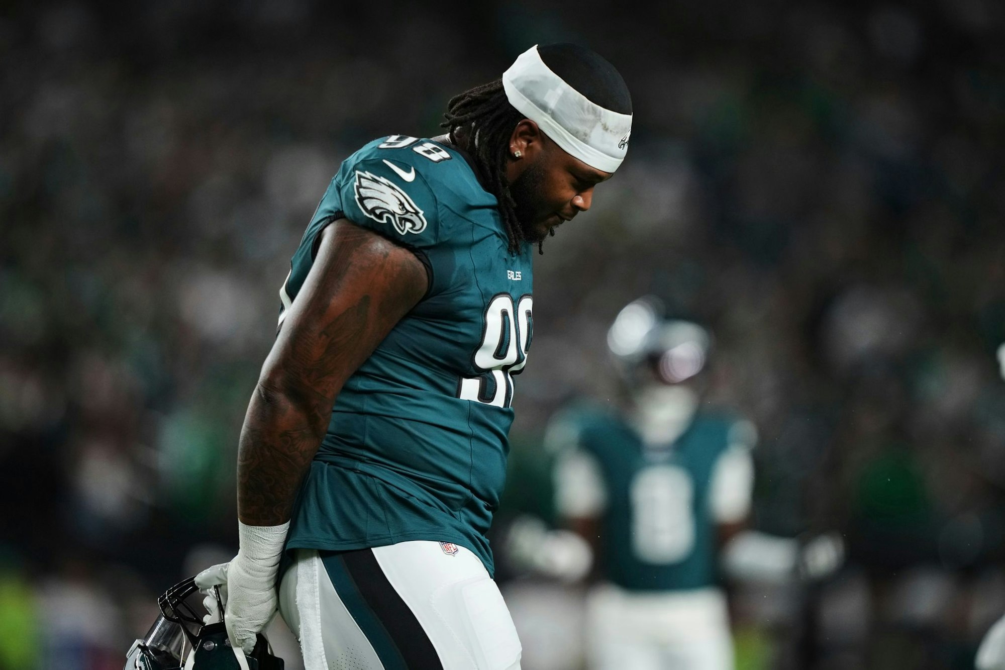 Jalen Carter hatte sich zum NFL-Auftakt nicht im Griff und flog vom Platz.