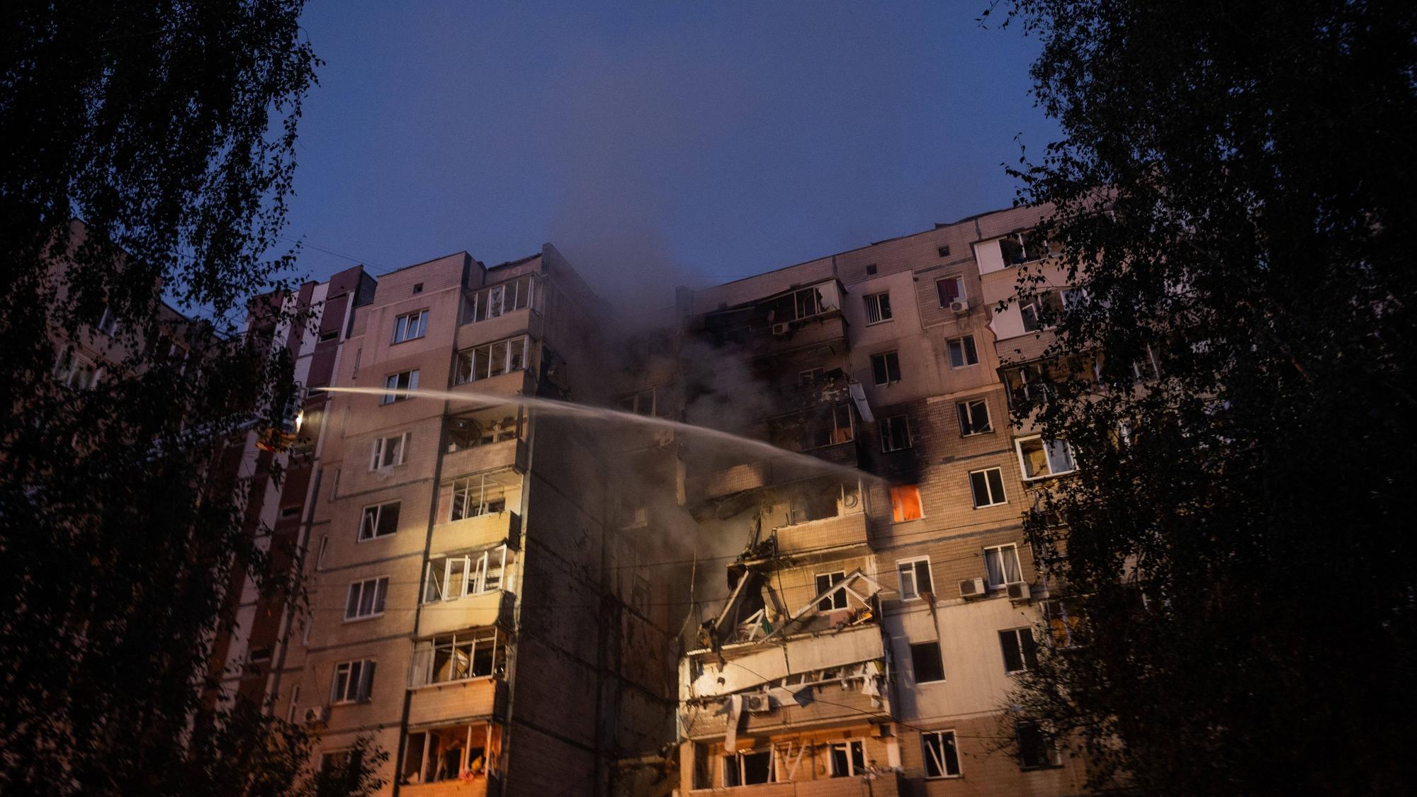 Russland hat bei seinem jüngsten Rekordangriff erneut zivile Ziele wie Wohnhäuser attackiert. (Archivbild)