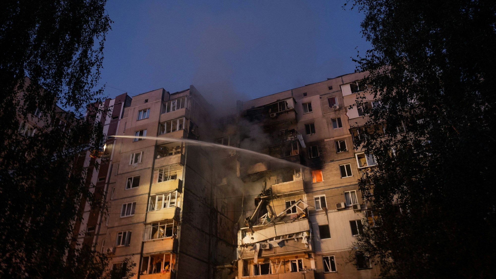 Russland hat bei seinem jüngsten Rekordangriff erneut zivile Ziele wie Wohnhäuser attackiert. (Archivbild)