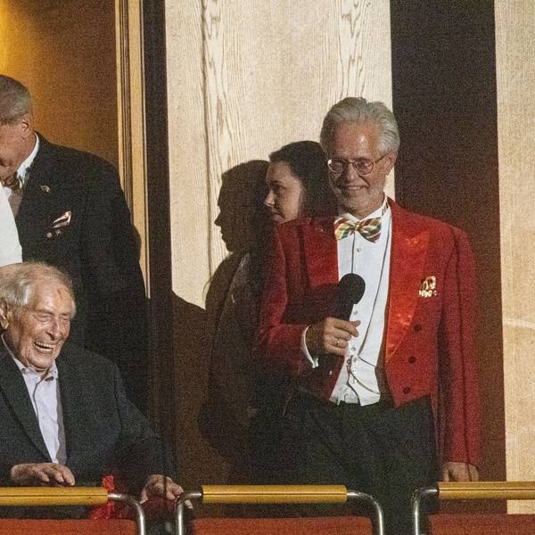 Ludwig Sebus konnte wegen eines Sturzes nur kurz vorbeischauen.