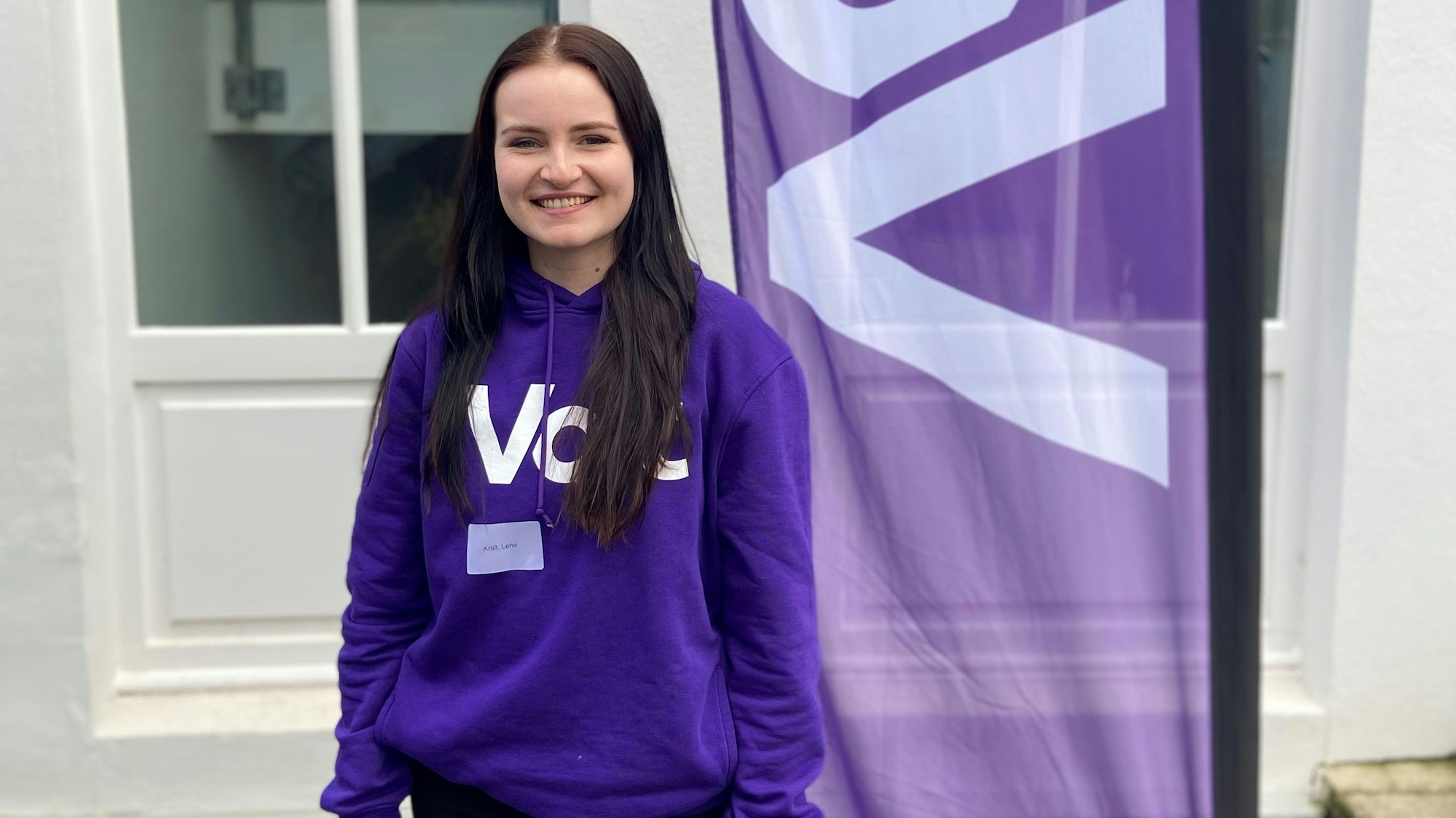 Lena Kroll, Landratskandidatin für Volt im Rhein-Sieg-Kreis