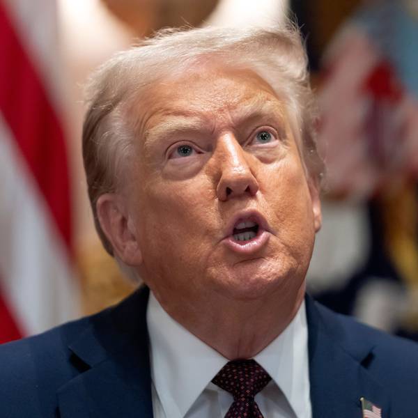 US-Präsident Donald Trump spricht während einer Kabinettssitzung im Weißen Haus.