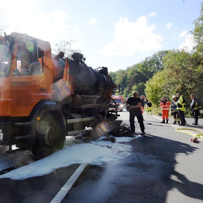 Szene eines Verkehrsunfalls.