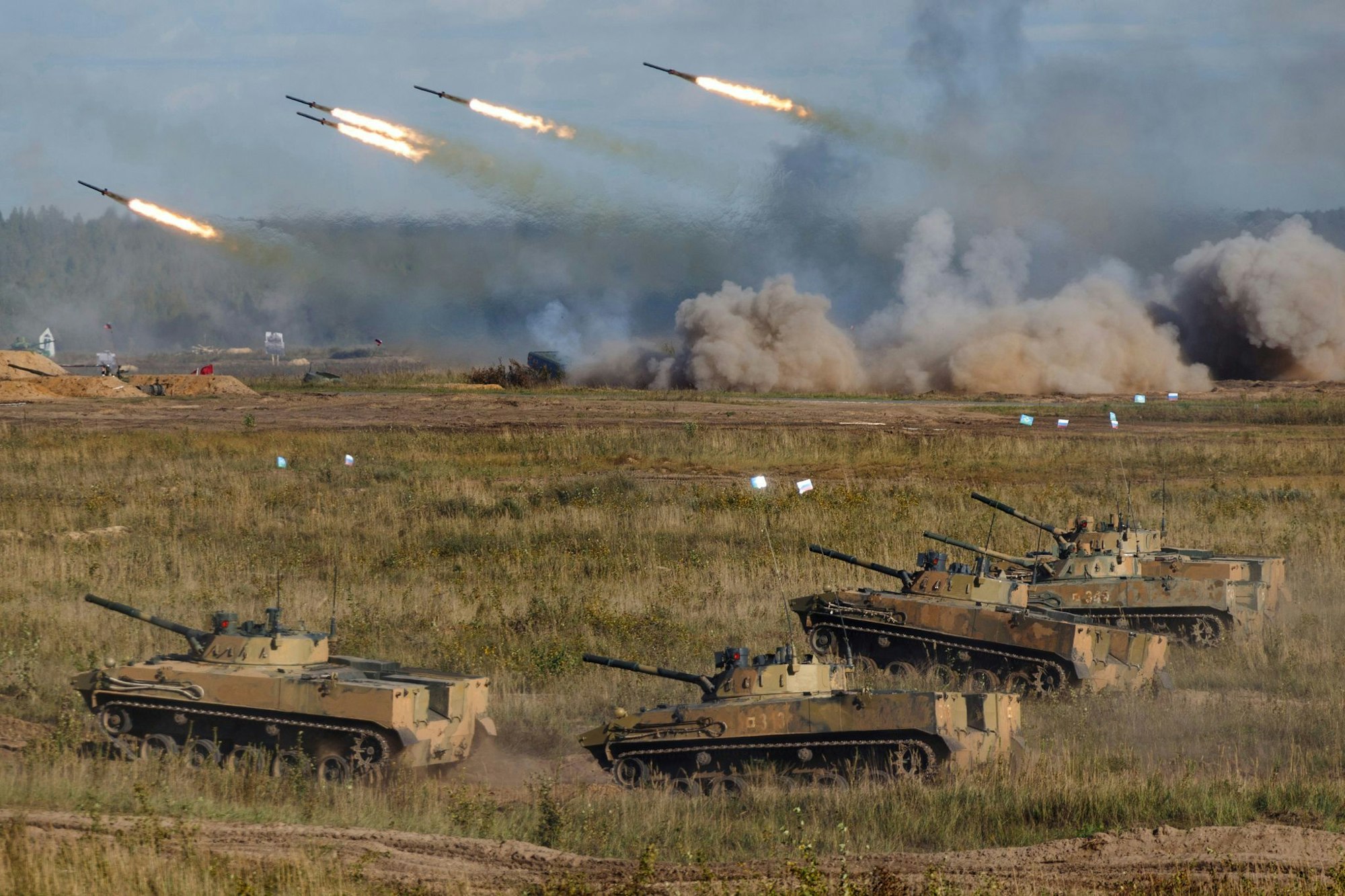 Am Sapad-Manöver 2021 waren 200 000 Soldaten aus Russland und Belarus beteiligt. (Archivbild)