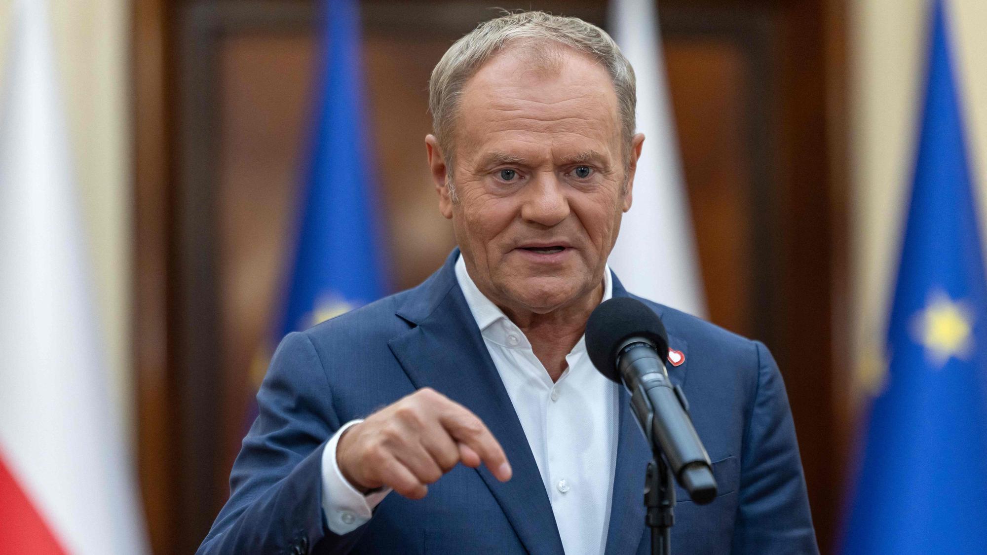 Der polnische Ministerpräsident Donald Tusk ist besorgt über die russischen Drohnen.