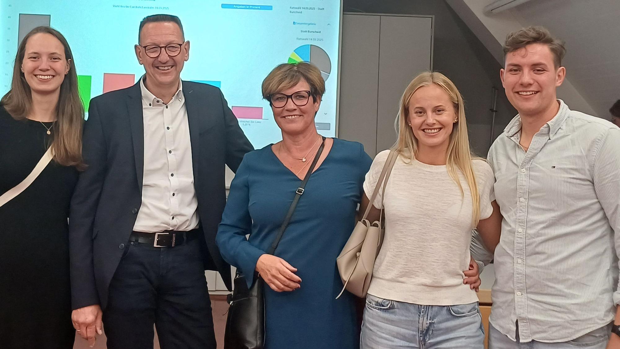 Dirk Runge mit seiner Familie im Rathaus