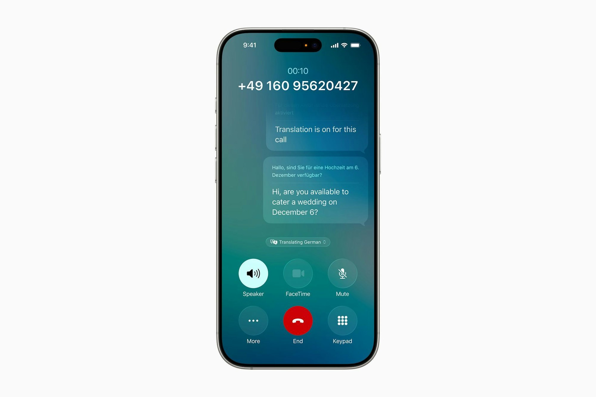 Mal sehen, wie das in der Praxis funktioniert: iOS 26 soll auch Sprachanrufe live übersetzen können - mit Texteinblendungen.