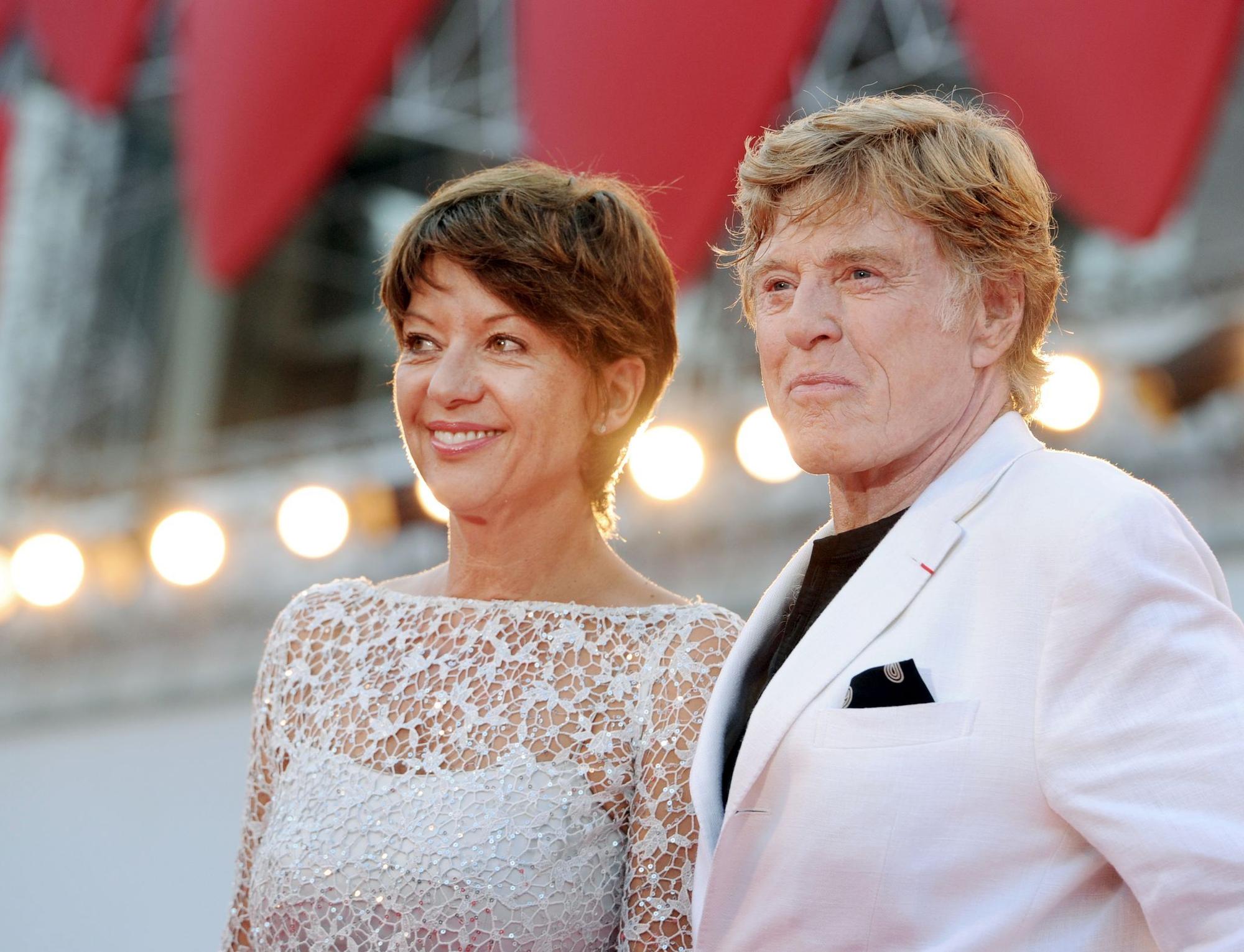 Redford mit seiner Frau Sibylle Szaggars. (Archivbild)