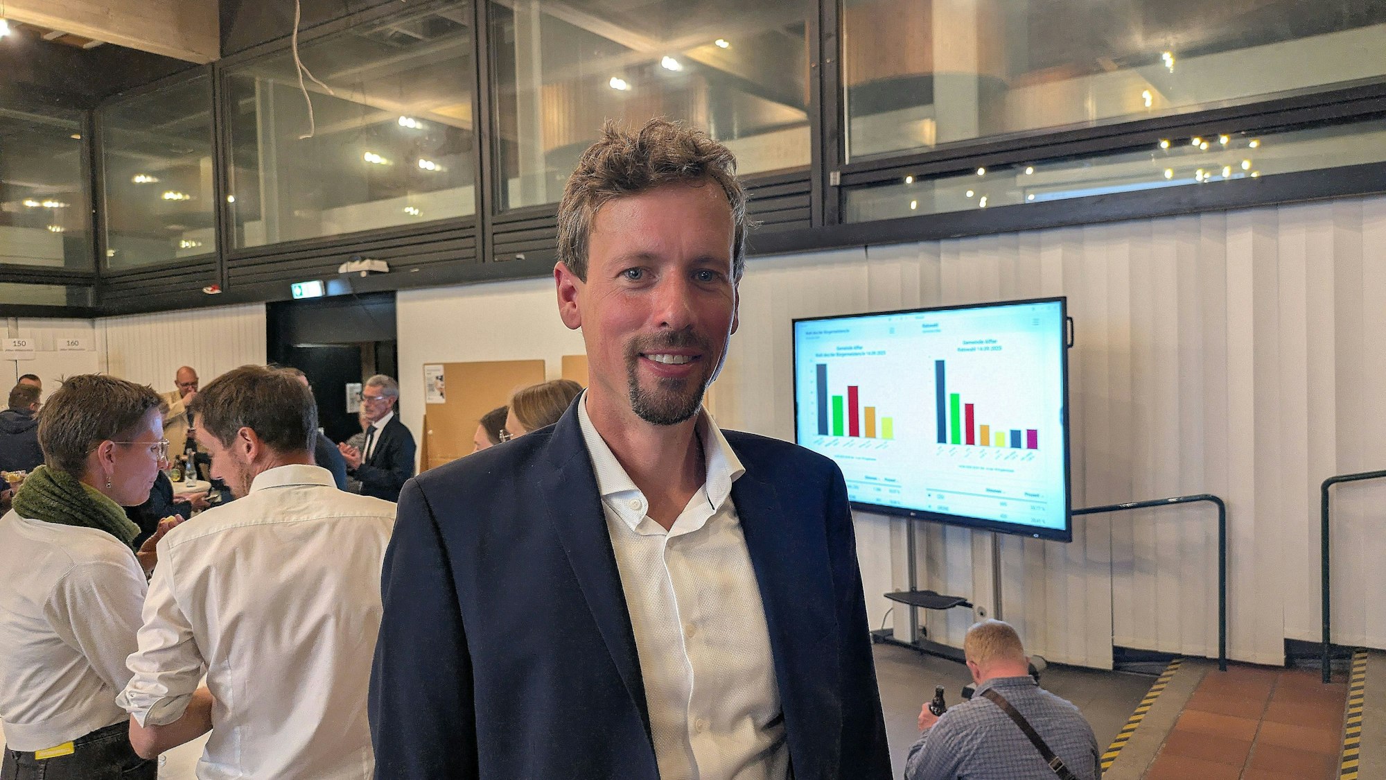 Der CDU-Bürgermeisterkandidat Peter Frizen erreichte 31,7 Prozent der Stimmen und muss in die Stichwahl.