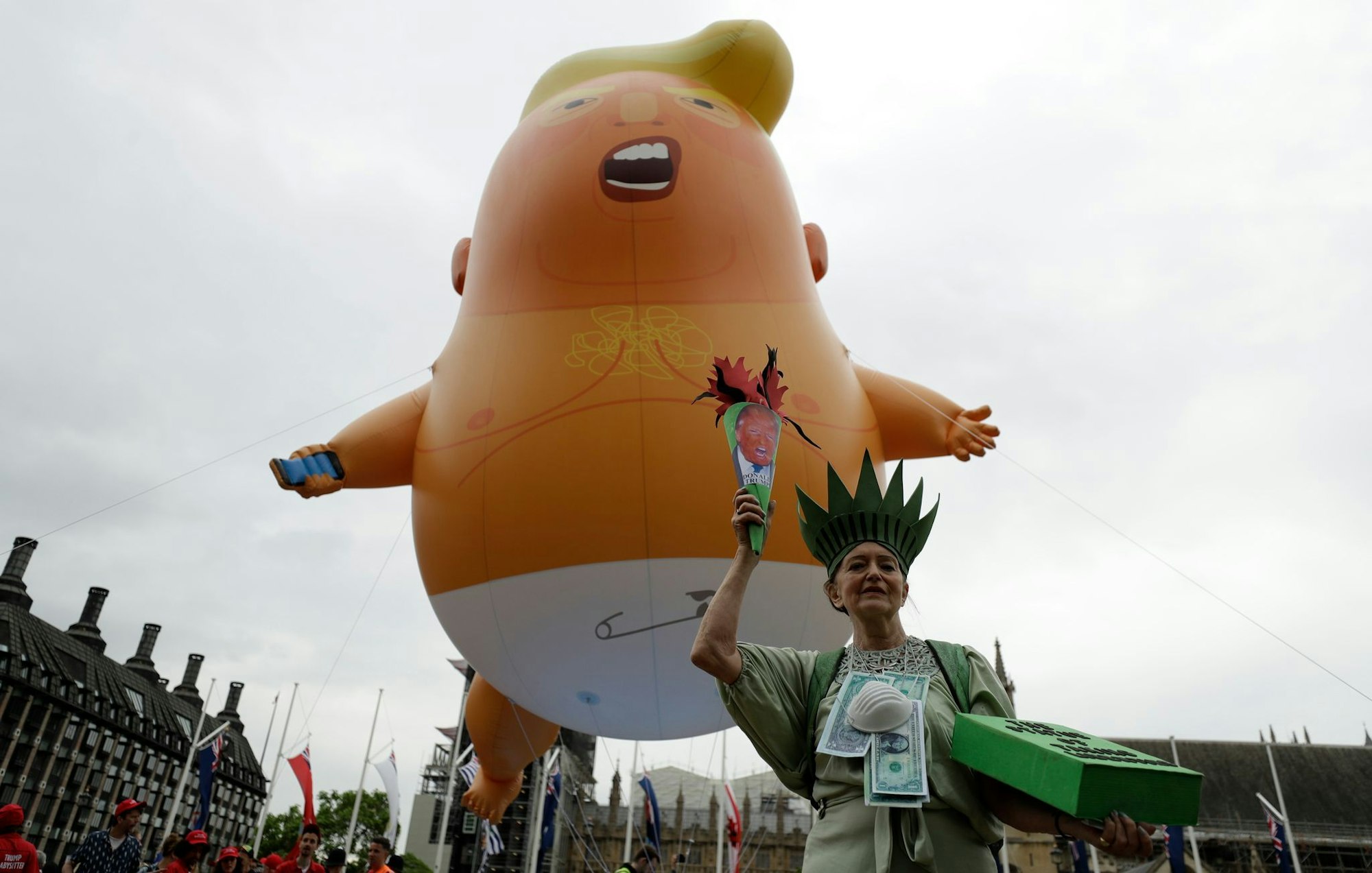 Schon beim ersten Staatsbesuch Trumps gab es Proteste. (Archivbild)