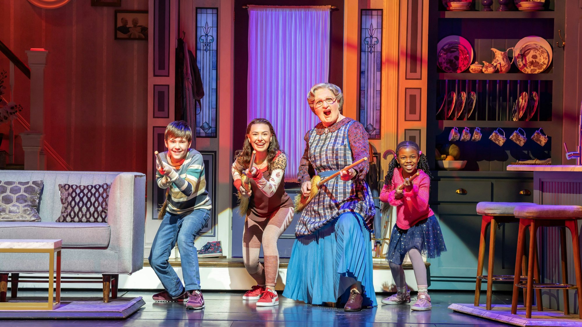 Szene aus der Londoner „Mrs. Doubtfire“-Produktion.