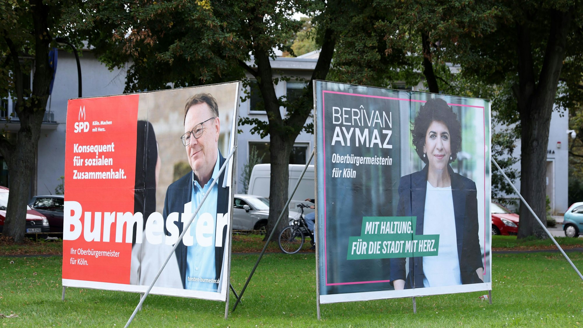 Er oder sie? Torsten Burmester und Berivan Aymaz kämpfen in der Stichwahl ums OB-Amt.