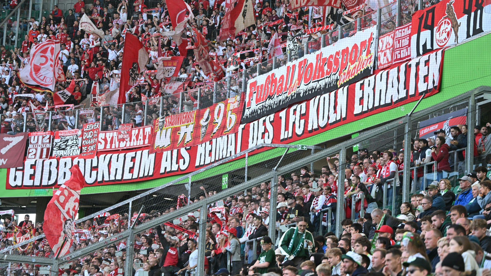 Stimmgewaltig: Der Kölner Fanblock beim jüngsten Auswärtsspiel in Wolfsburg.
