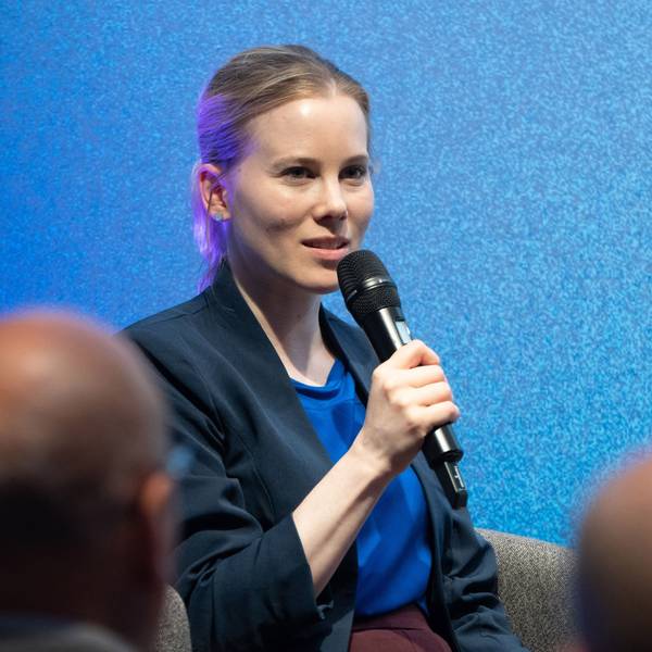 Julia Ruhs bei einer Diskussionsveranstaltung. (Archivbild)