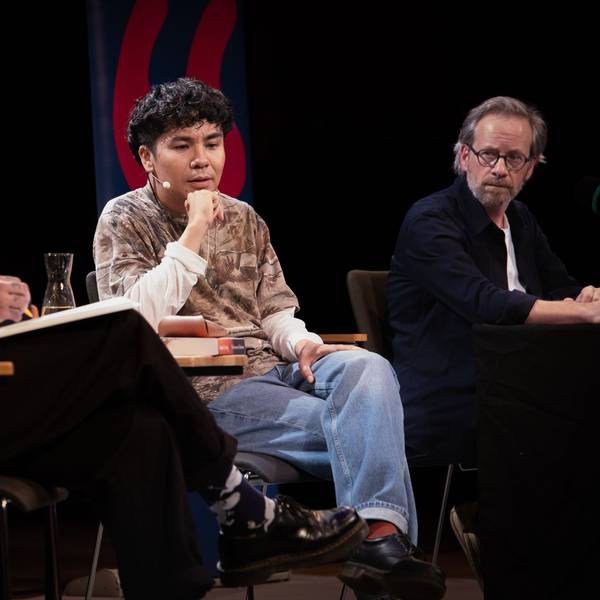 Ocean Vuong mit Moderator Senthuran Varatharajah und Schauspieler Florian Busch
