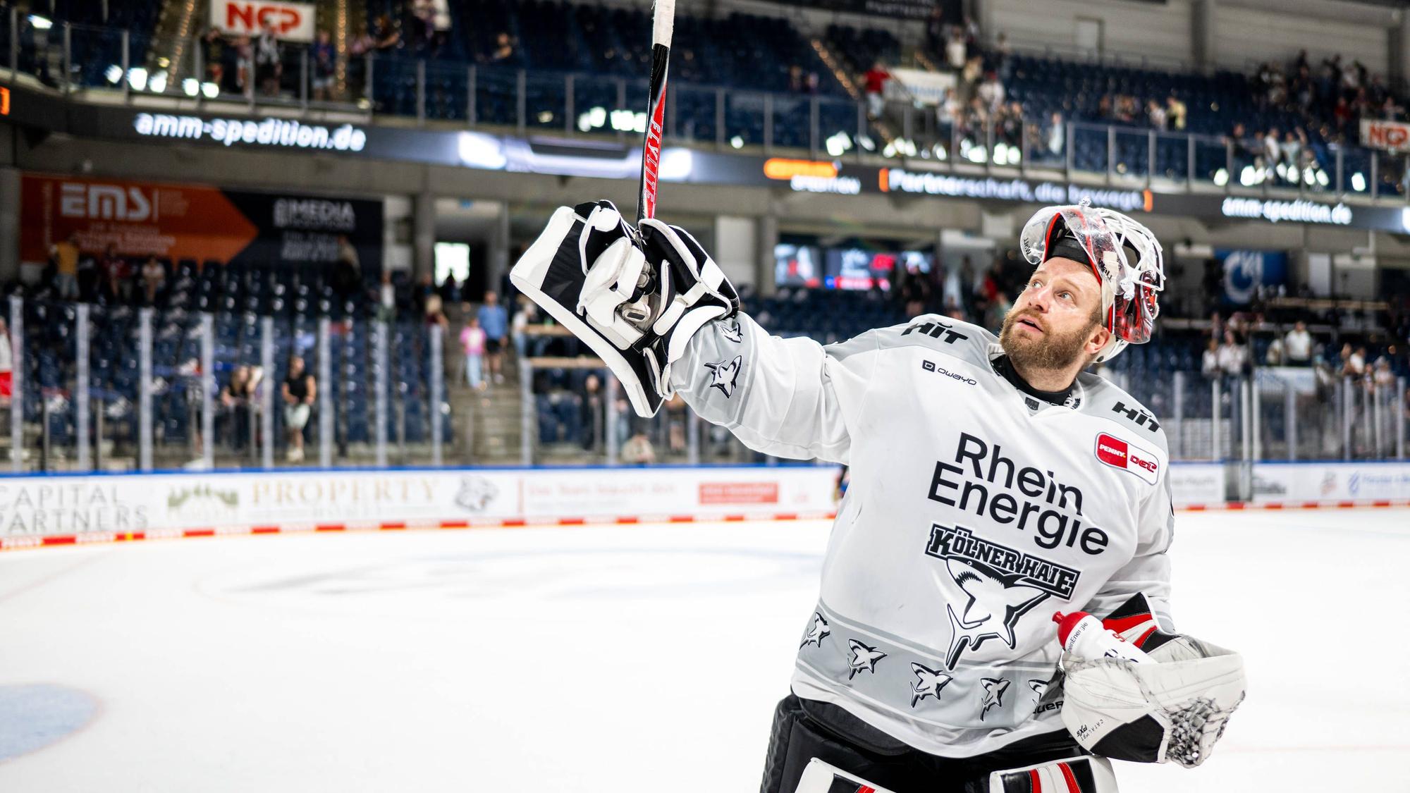Gelungene Premiere: Goalie Felix Brückmann fuhr bei seinen ersten beiden Starteinsätzen für die Haie gleich zwei Siege ein.