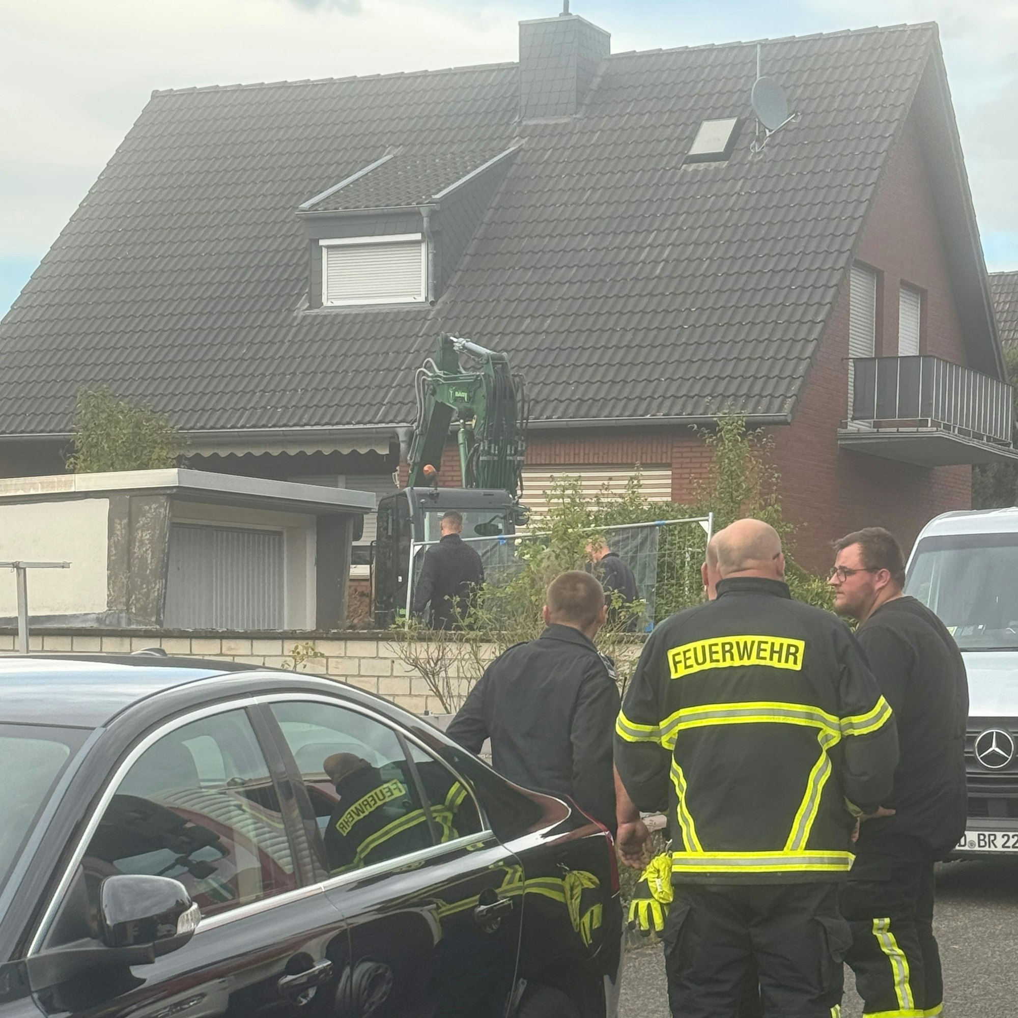 Das Bild zeigt das Haus, an dem die Bombe gefunden wurde.