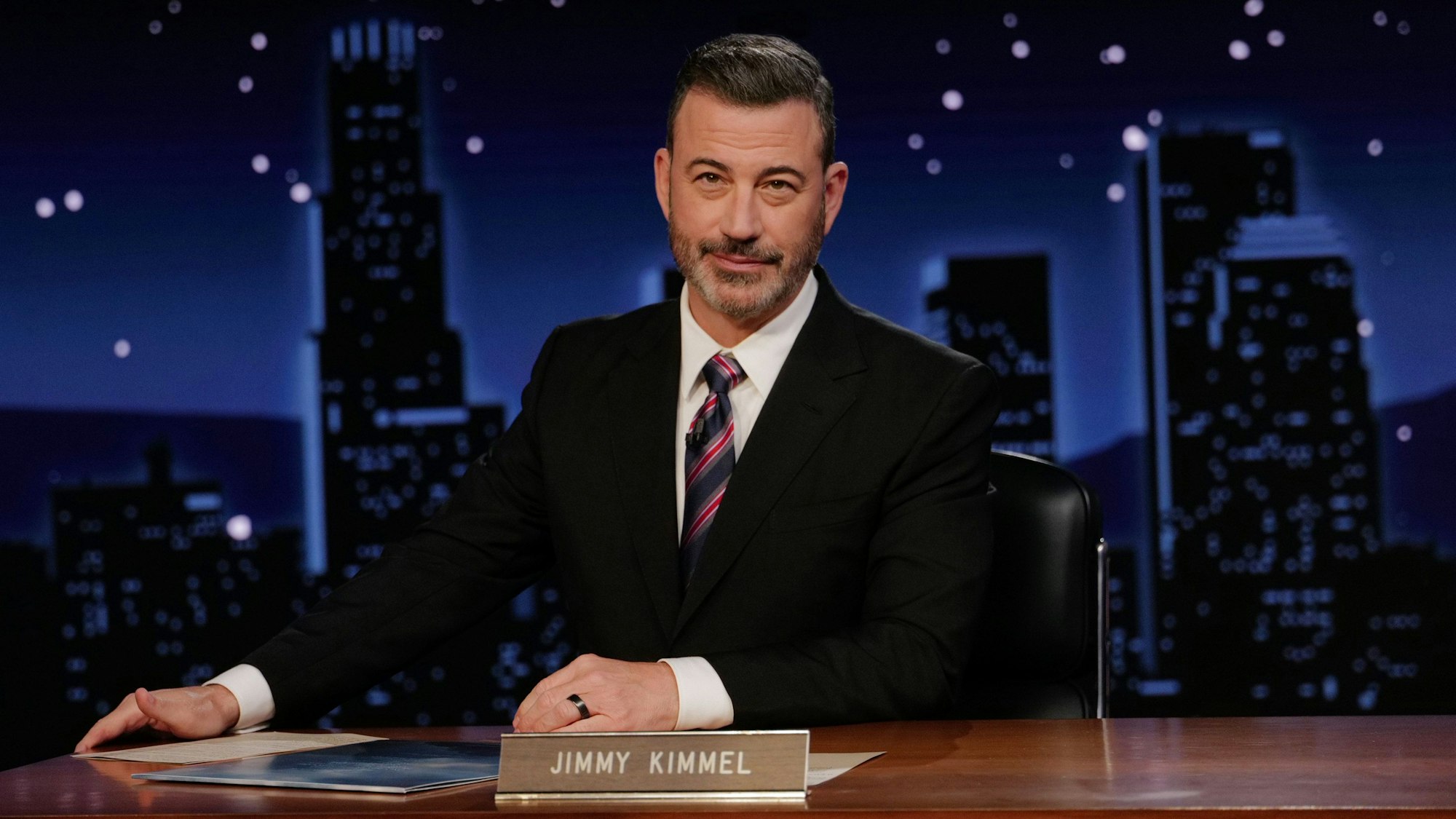 Jimmy Kimmel bei der neuesten Ausgabe seiner Sendung.