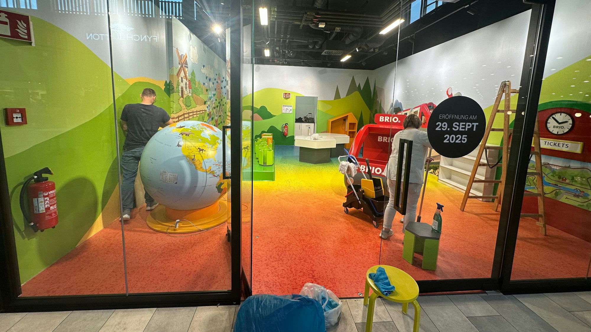 Noch wird gereinigt, aber bald können hier Spiele von Ravensburger getestet werden.