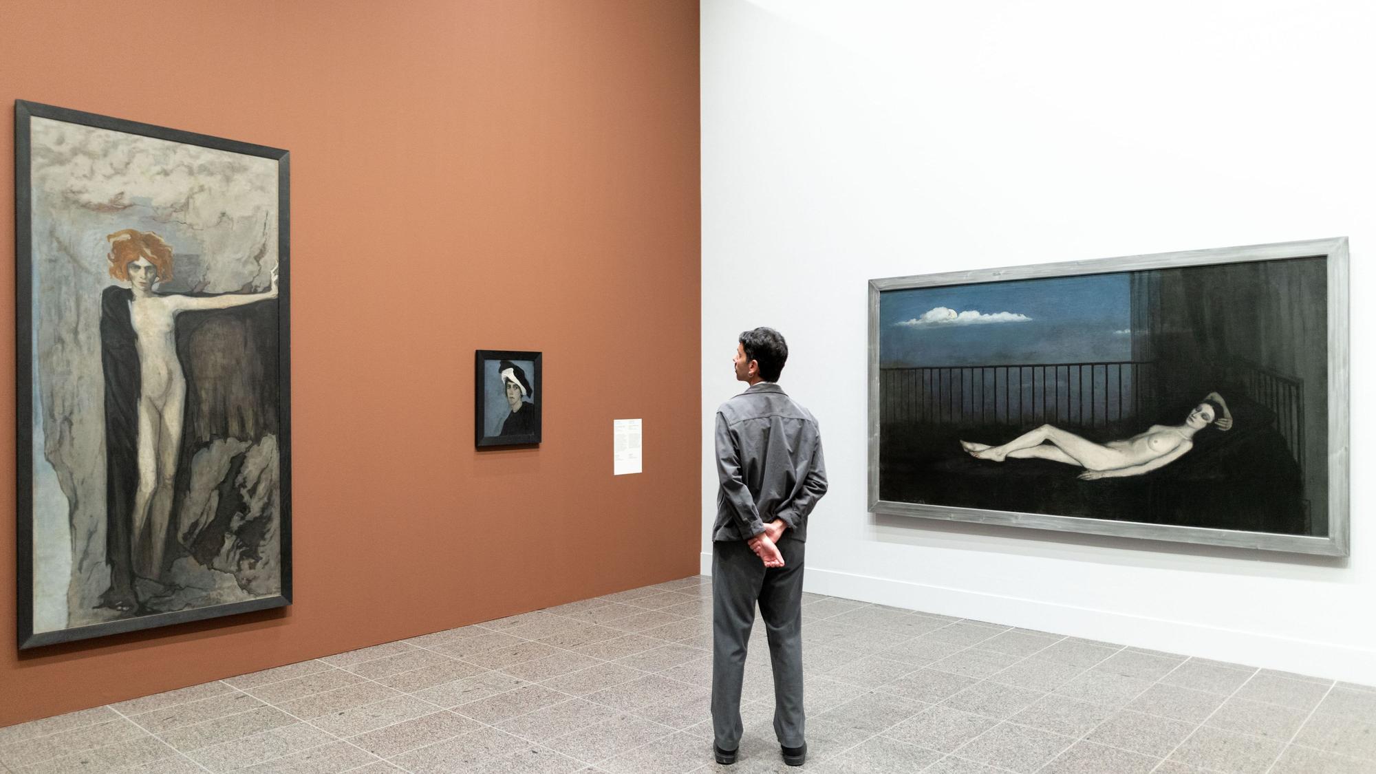 ‚Porträt der Markgräfin Casati, Selbstporträt‘ (l) und ‚Die traurige Venus‘ (r) von Romaine Brooks in der Ausstellung ´Queere Moderne. 1900 bis 1950» in der Kunstsammlung Nordrhein-Westfalen.