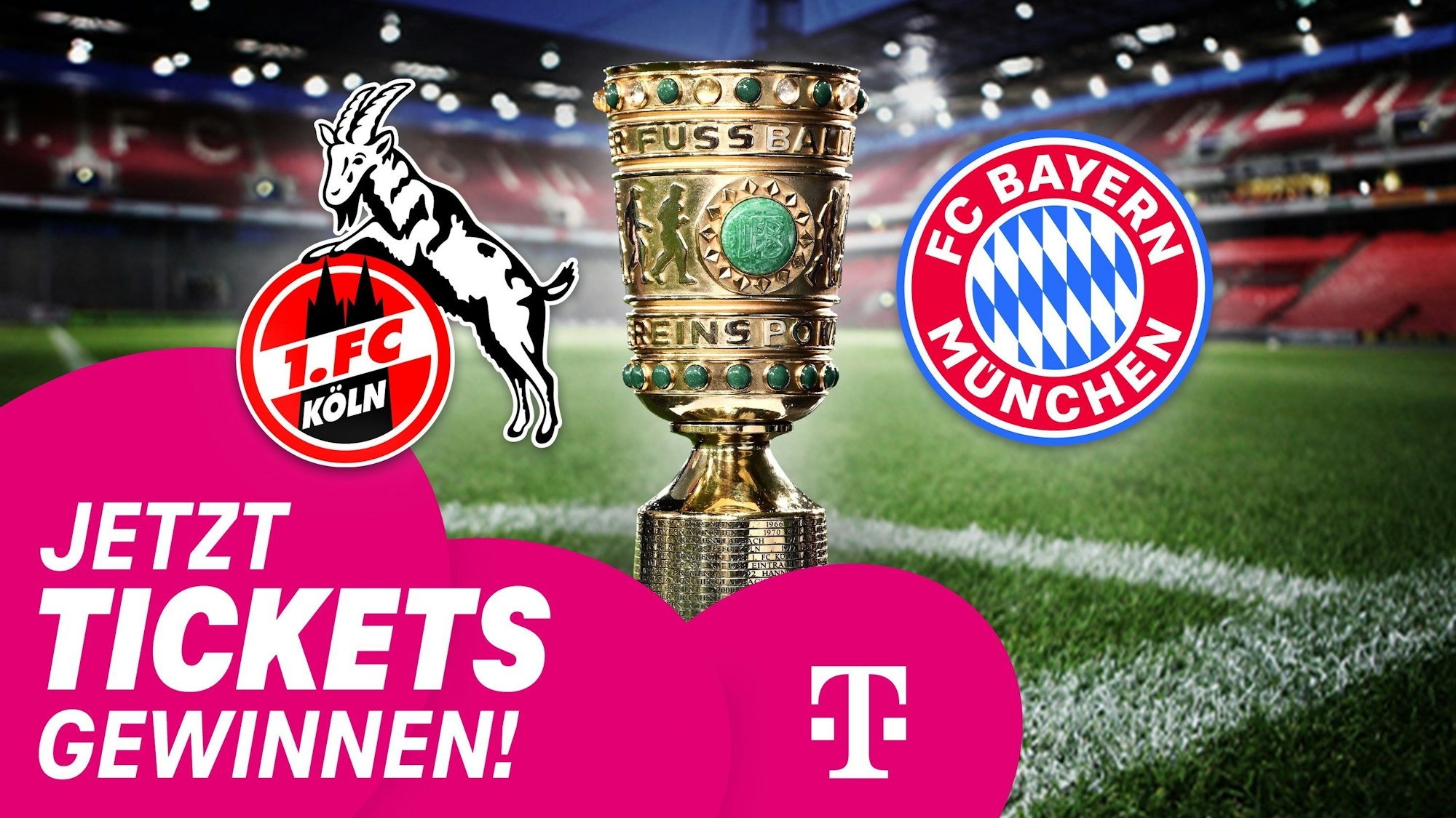 Mit etwas Glück können Sie live beim Pokalkracher in Köln dabei sein.