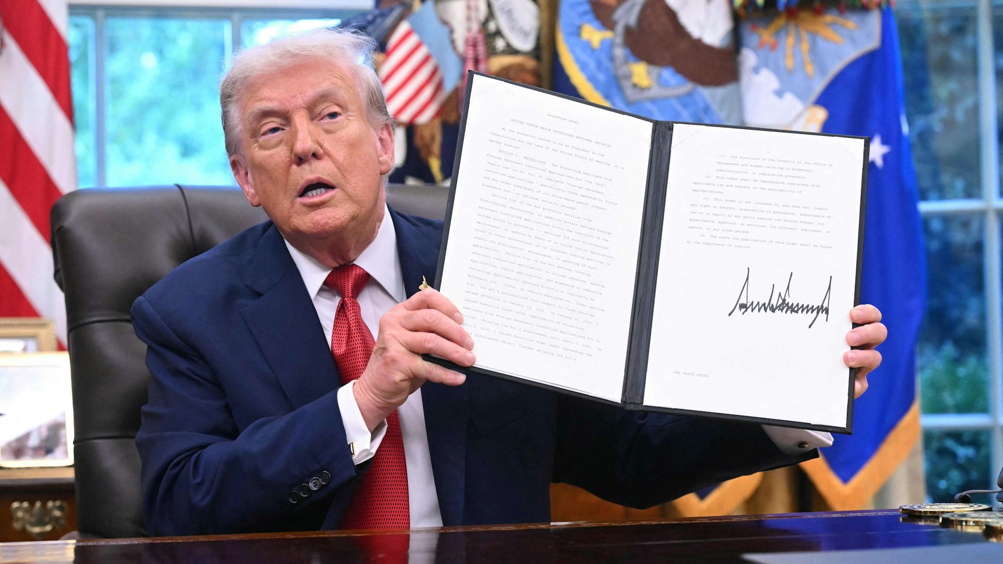 Donald Trump am Freitag (26. September) im Weißen Haus.