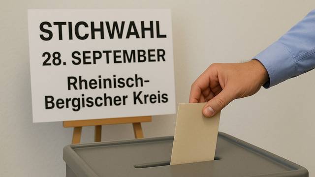 Eine Hand steckt einen Stimmzettel in eine Wahlurne.