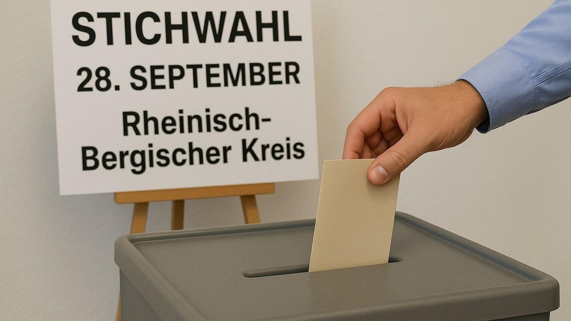Eine Hand steckt einen Stimmzettel in eine Wahlurne.