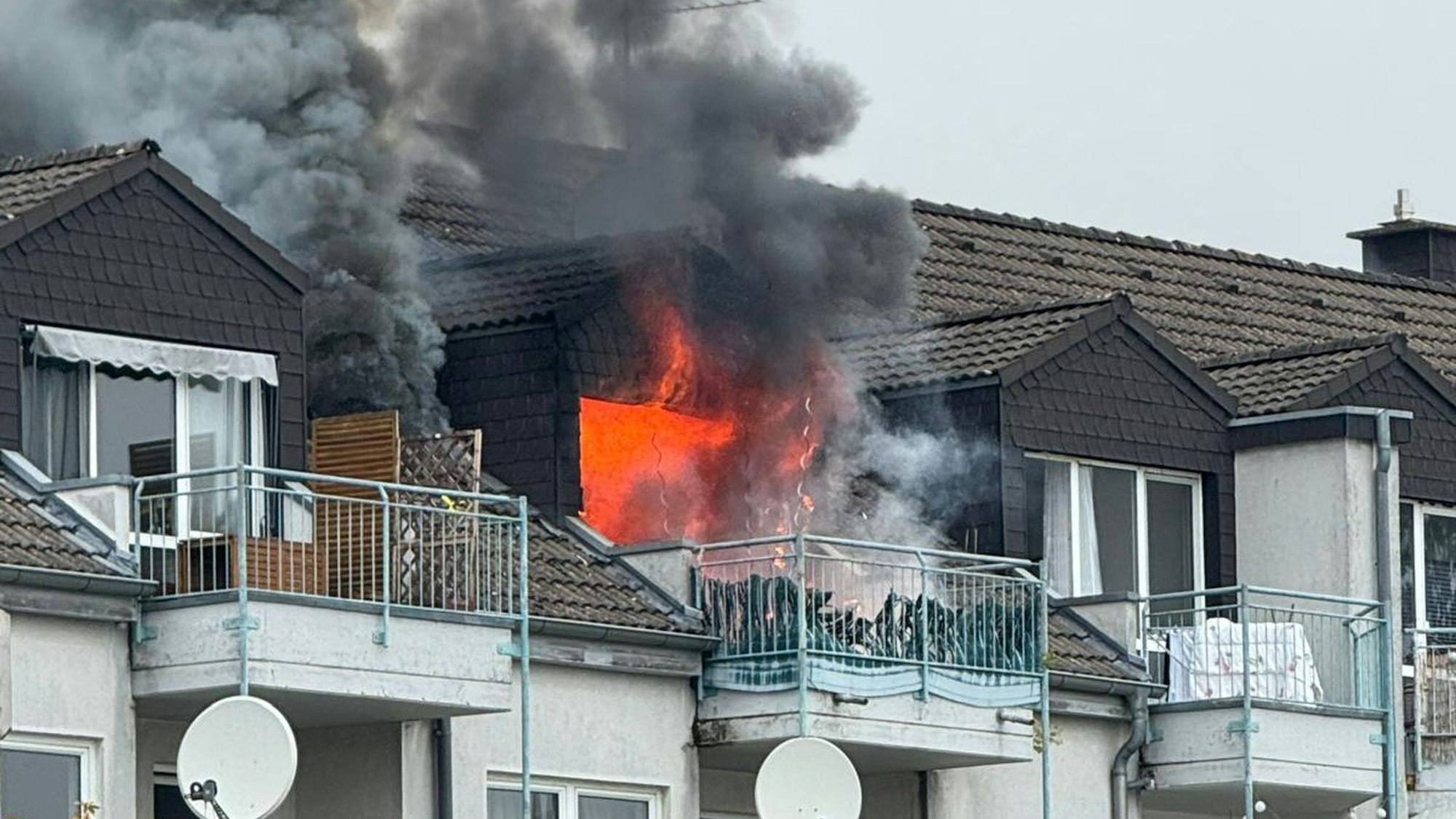 Ein Vollbrand im September in Bornheim.