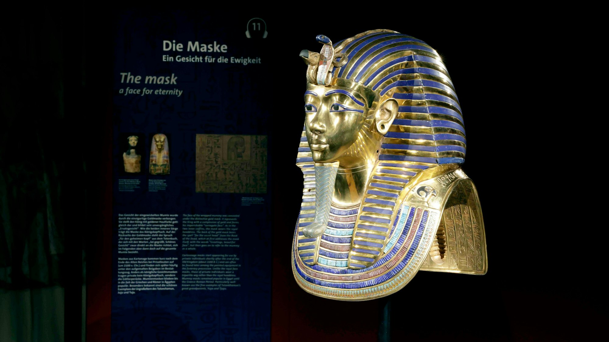 Die berühmte Goldmaske des ägyptischen Pharaos Tutanchamun.
