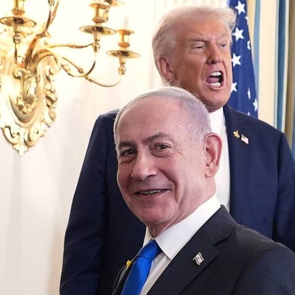 29.09.2025, USA, Washington: US-Präsident Donald Trump und der israelische Ministerpräsident Benjamin Netanjahu nehmen an einer Pressekonferenz im Weißen Haus teil. Foto: Evan Vucci/AP/dpa +++ dpa-Bildfunk +++