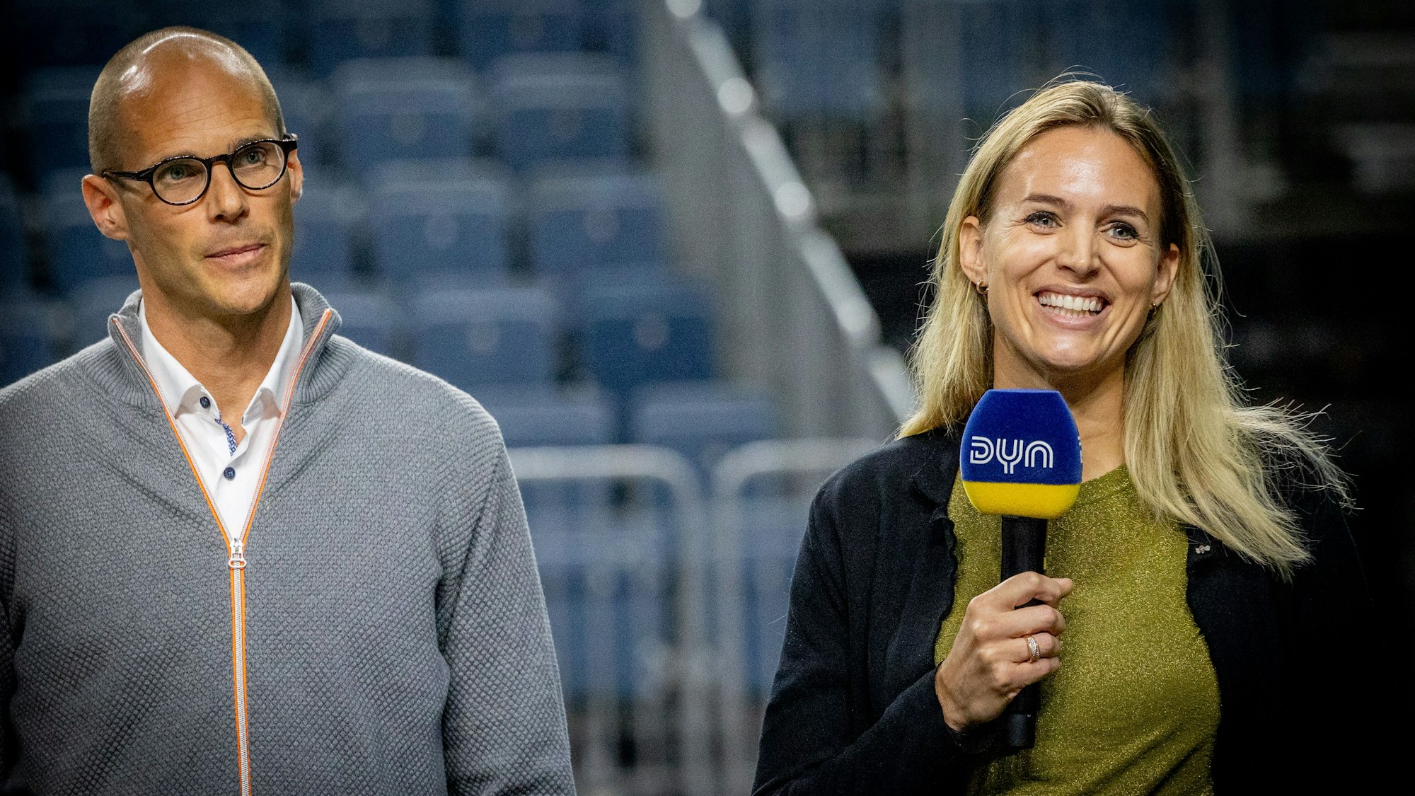 René Beck (DVV) und Kim Oszvald-Renkema (Volleyball-Bundesliga) freuen sich auf den nächsten Schritt für ihre Sportart in Köln.