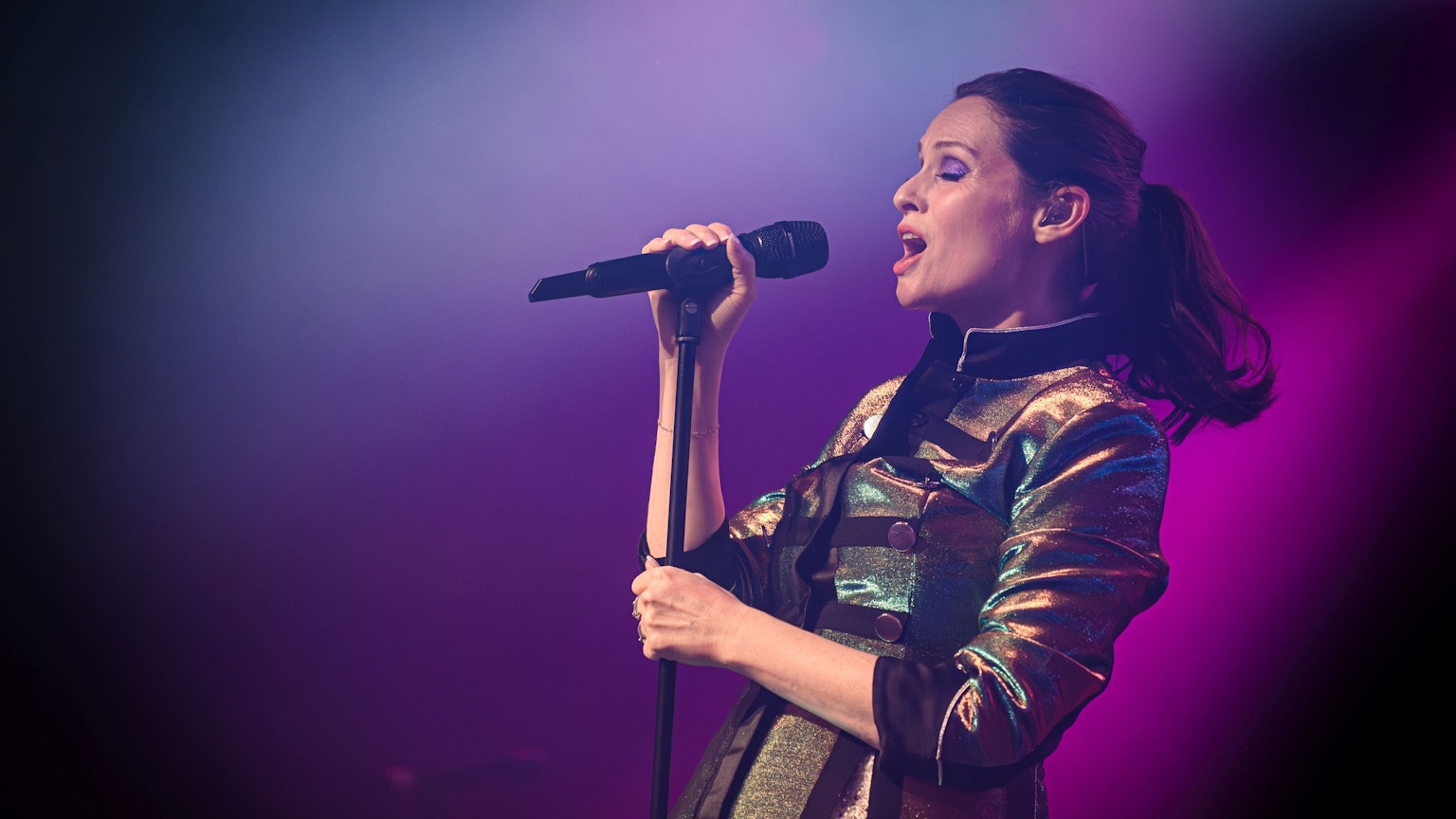 Sophie Ellis-Bextor bei ihrem Auftritt in der Kantine.