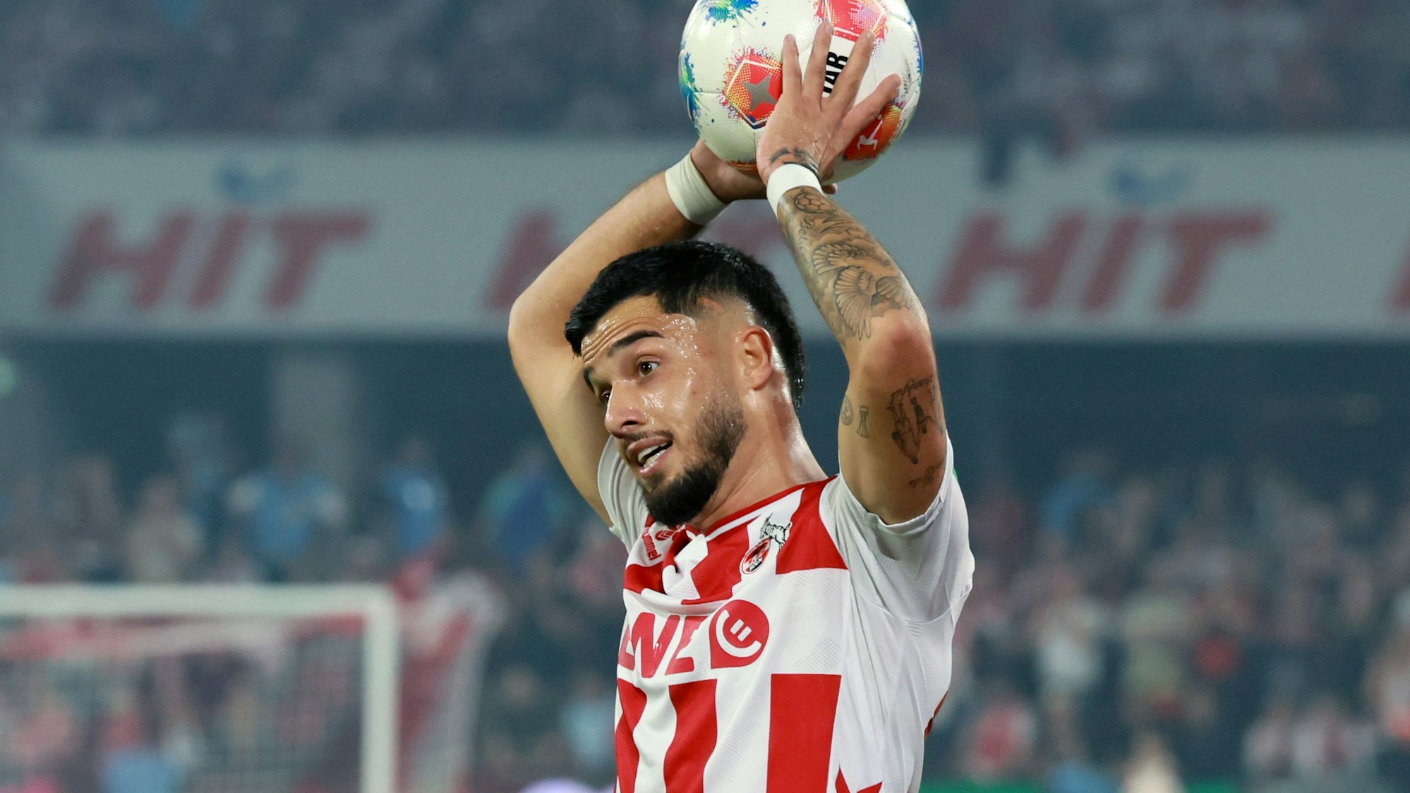 1. FC Köln vs. SC Freiburg, 2. Spieltag, 31.08.2025, 19.30 Uhr, Yusuf Gazibegovic (1. FC Köln), Bild: Herbert Bucco