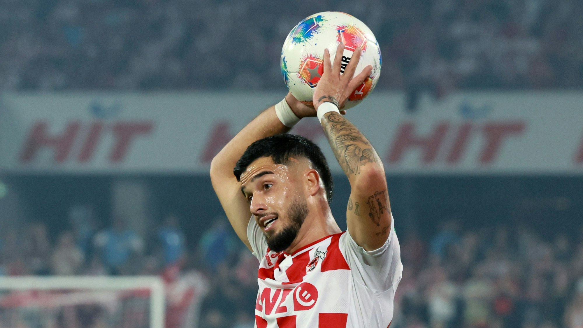 1. FC Köln vs. SC Freiburg, 2. Spieltag, 31.08.2025, 19.30 Uhr, Yusuf Gazibegovic (1. FC Köln), Bild: Herbert Bucco