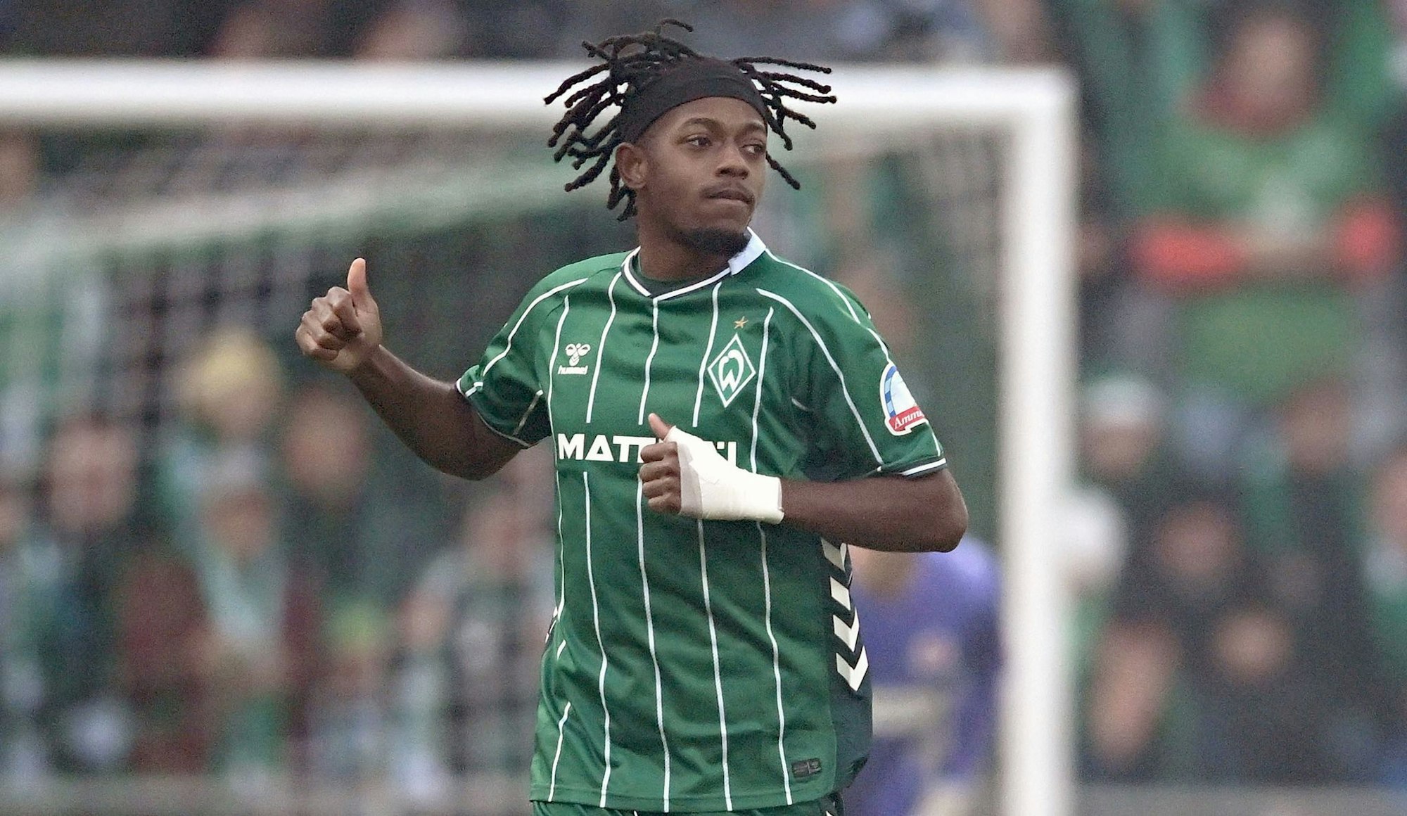 Samuel Mbangula brachte Werder gegen den FC St. Pauli früh in Führung,
