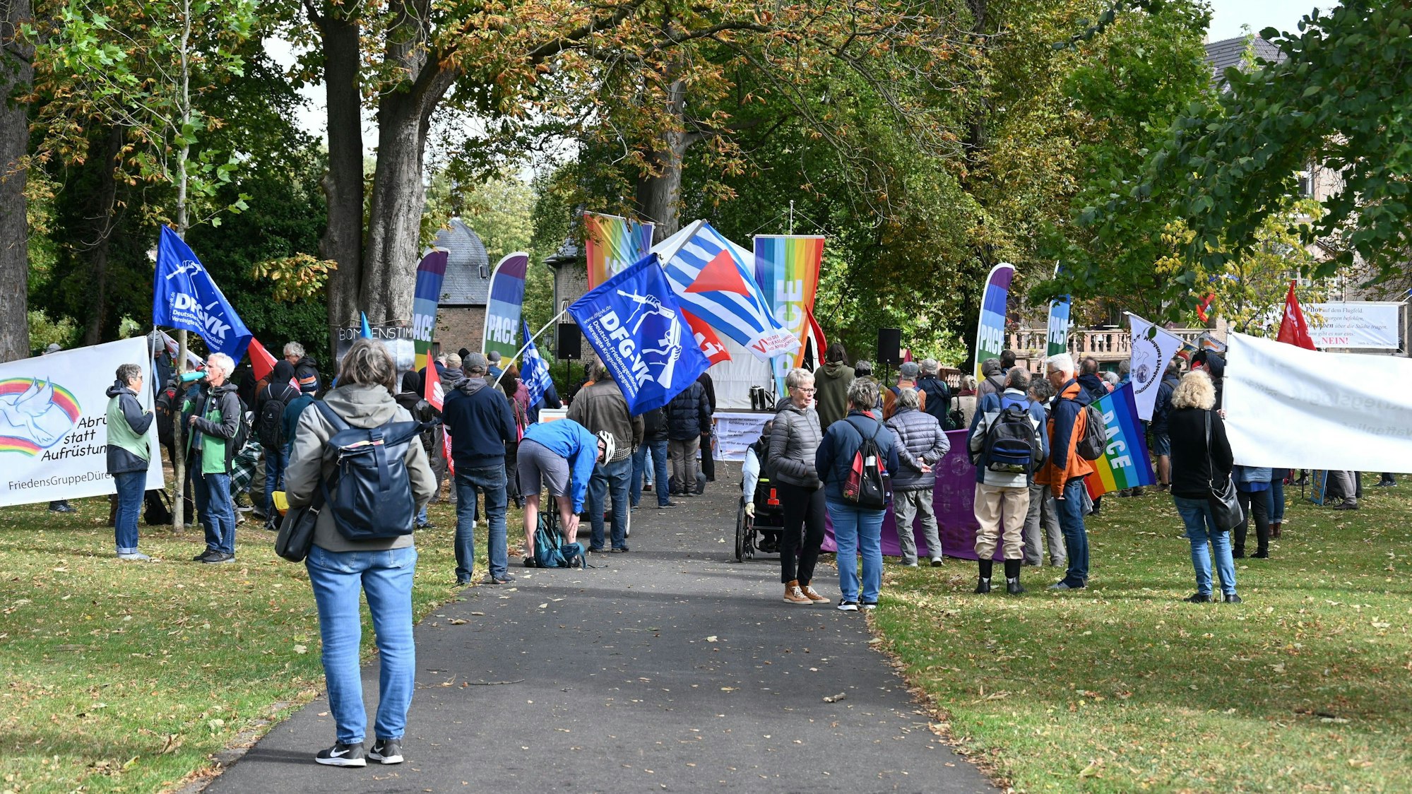 Das Foto zeigt eine Demo in Nörvenich im Jahr 2023.