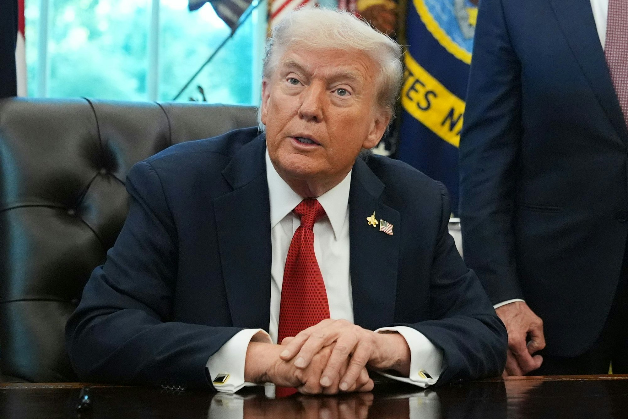 Trump ist optimistisch, dass die Gespräche positiv verlaufen.