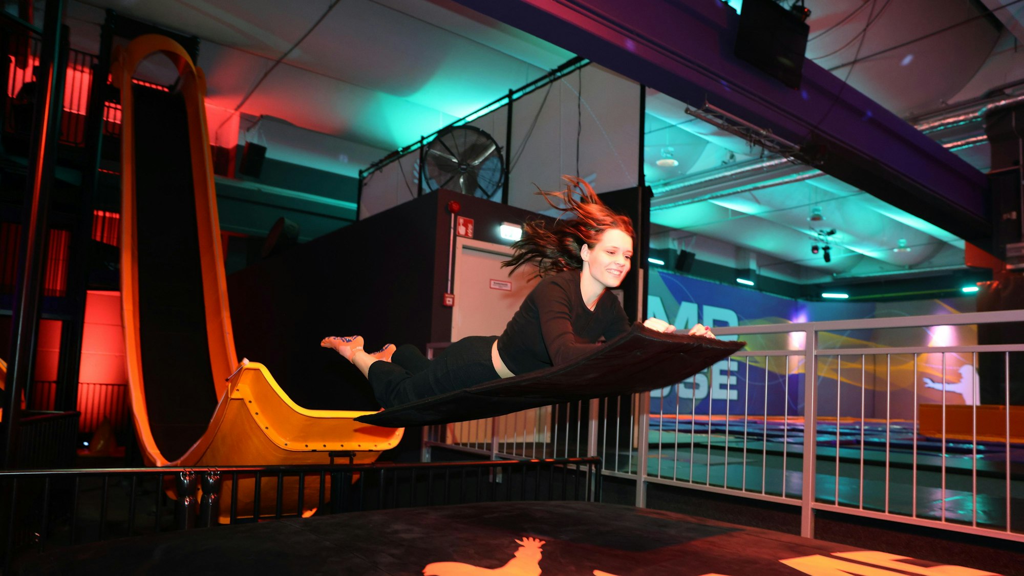 Rasant: Im Jump-House gibt es jetzt auch eine Rutsche.